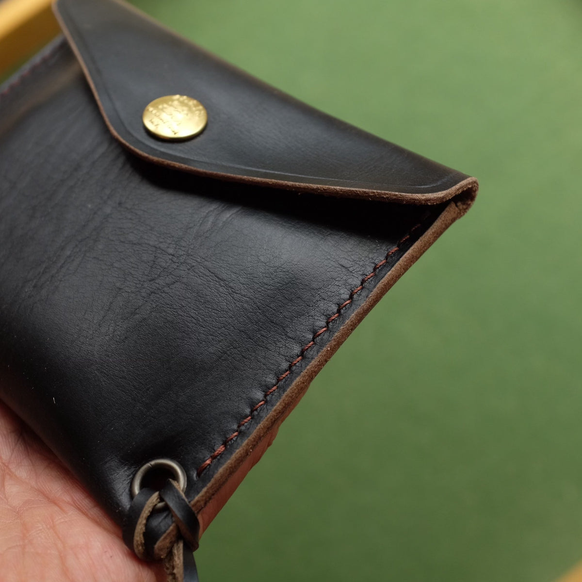 Horween CXL Tea Core Leather Coin Wallet