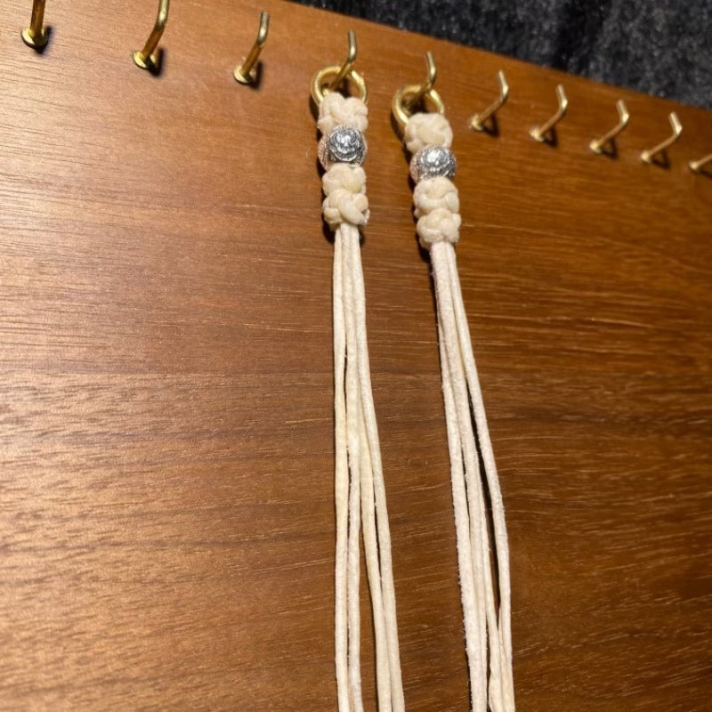Handcrafted Tibetan Tassel with Sheepskin Cord, 12.5cm