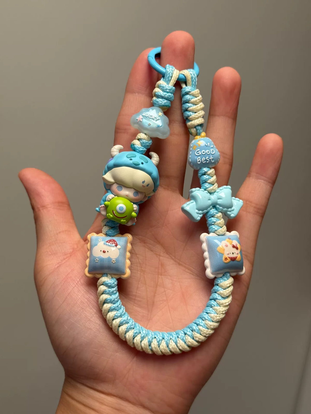 Chaveiro e Pulseira de Telemóvel Trançada DIMOO Pixar Sulley