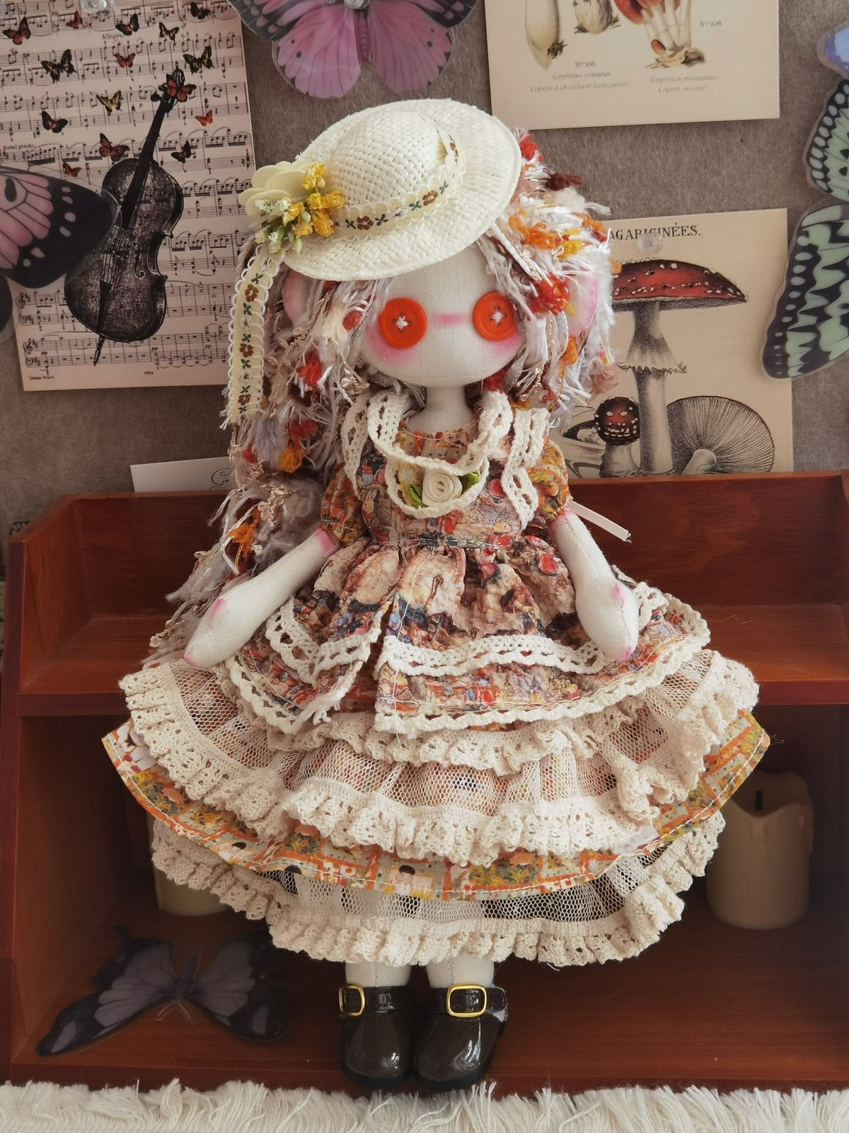 Button Eye Cloth Doll 30cm