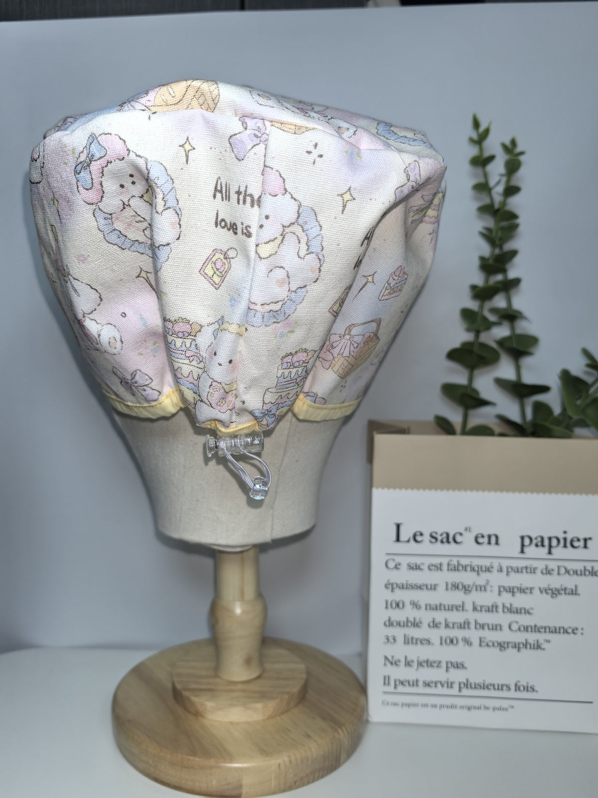 Cotton Surgical Cap with Pastel Print