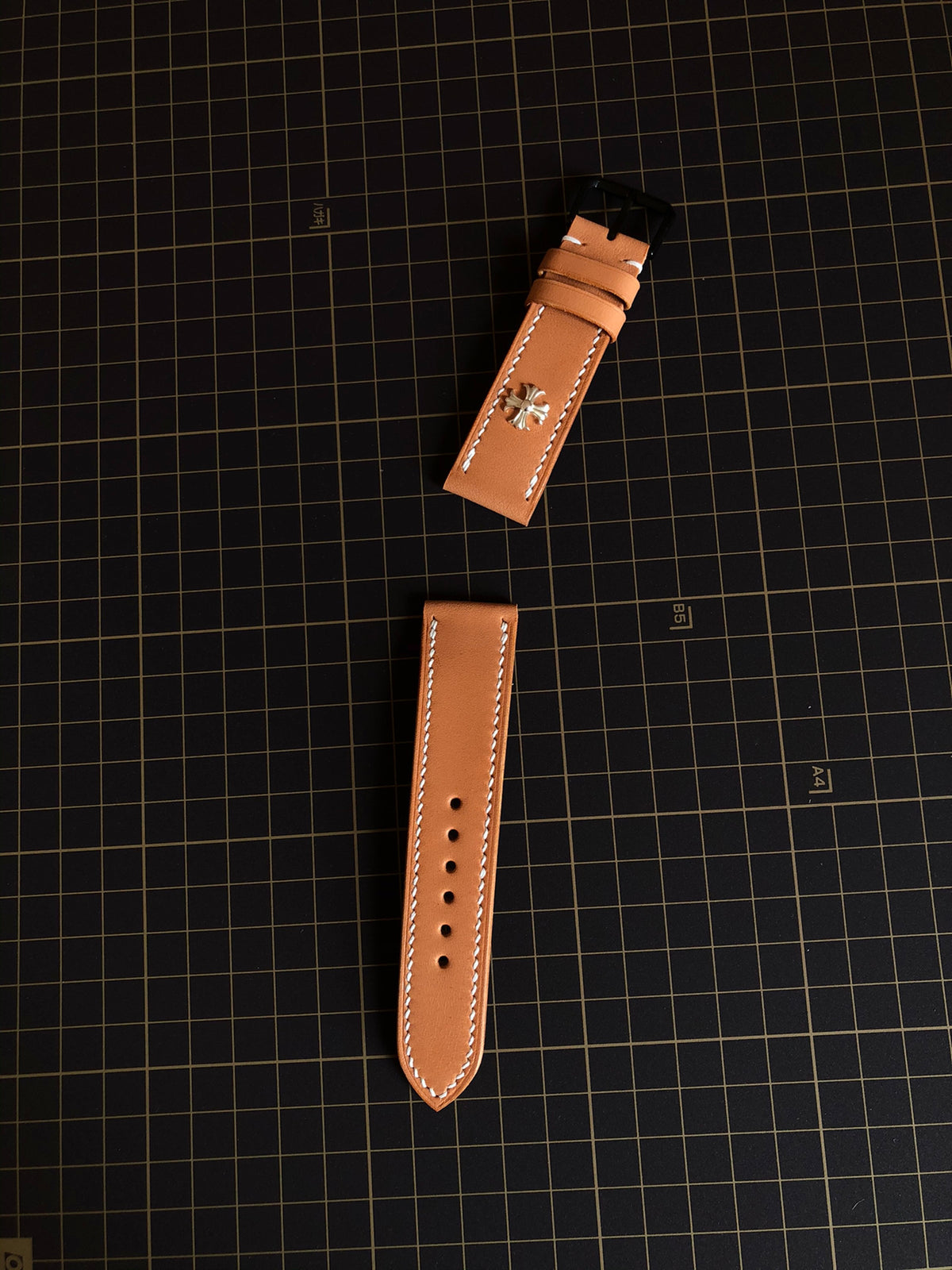 Japanese Oak Cowhide Watch Strap Natural Leather