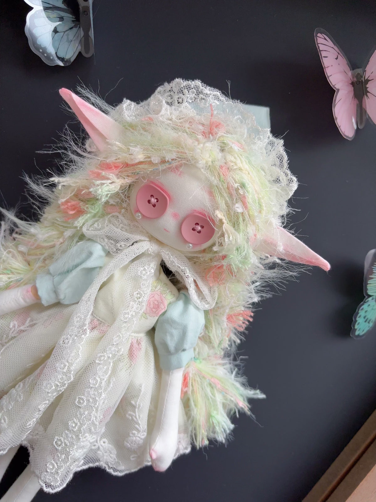 Handgefertigte Stoffkunstpuppe, 30 cm