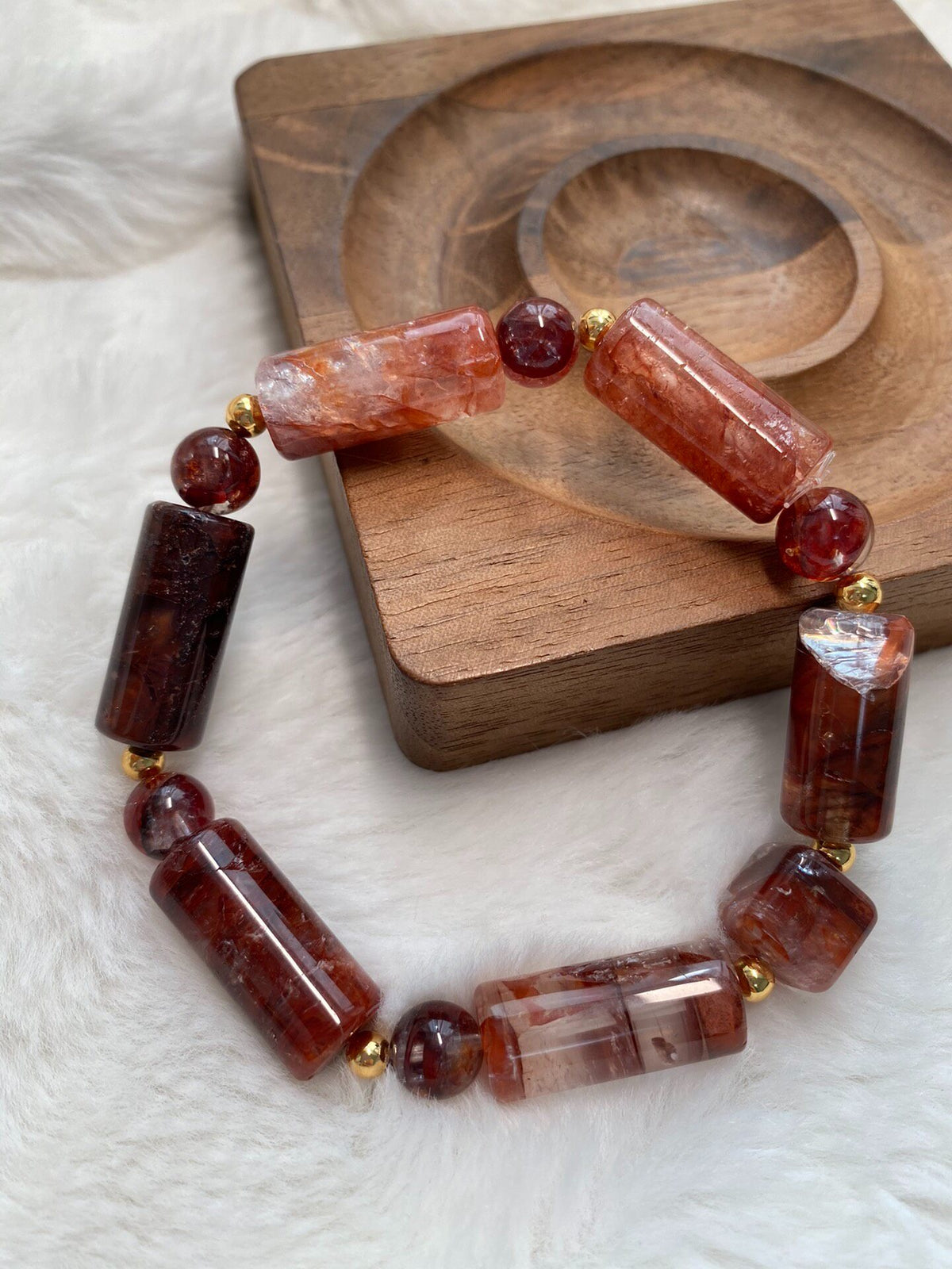 Glue Flower Quartz Bracelet 16cm