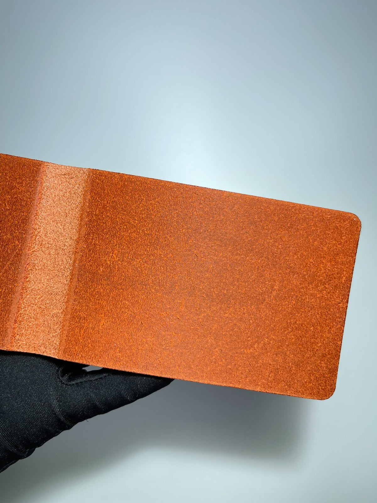 Handmade Leather Planner Cover Fog Wax Orange