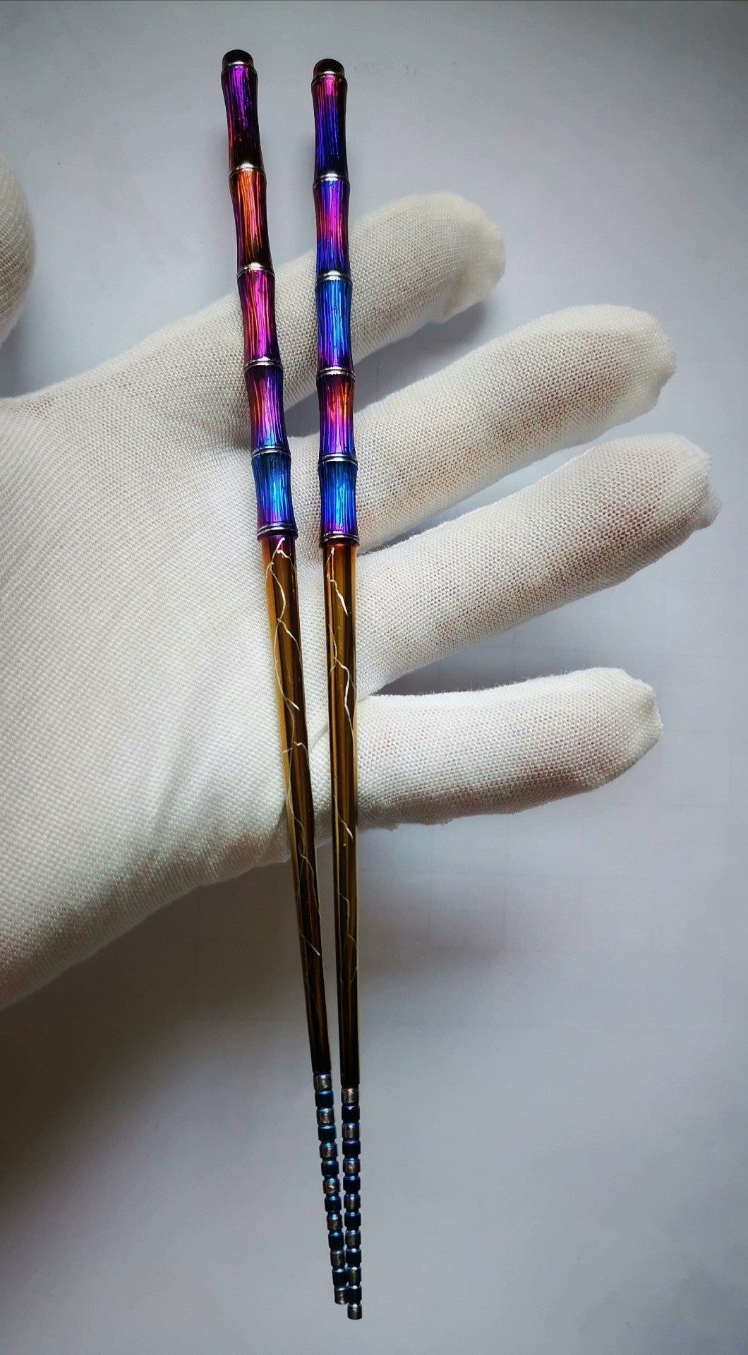 Solid Titanium Bamboo Joint Chopsticks