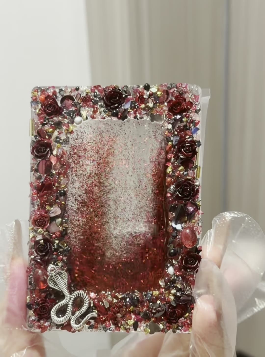 Brick con sabbia mobile Dark Angel con glitter rosso