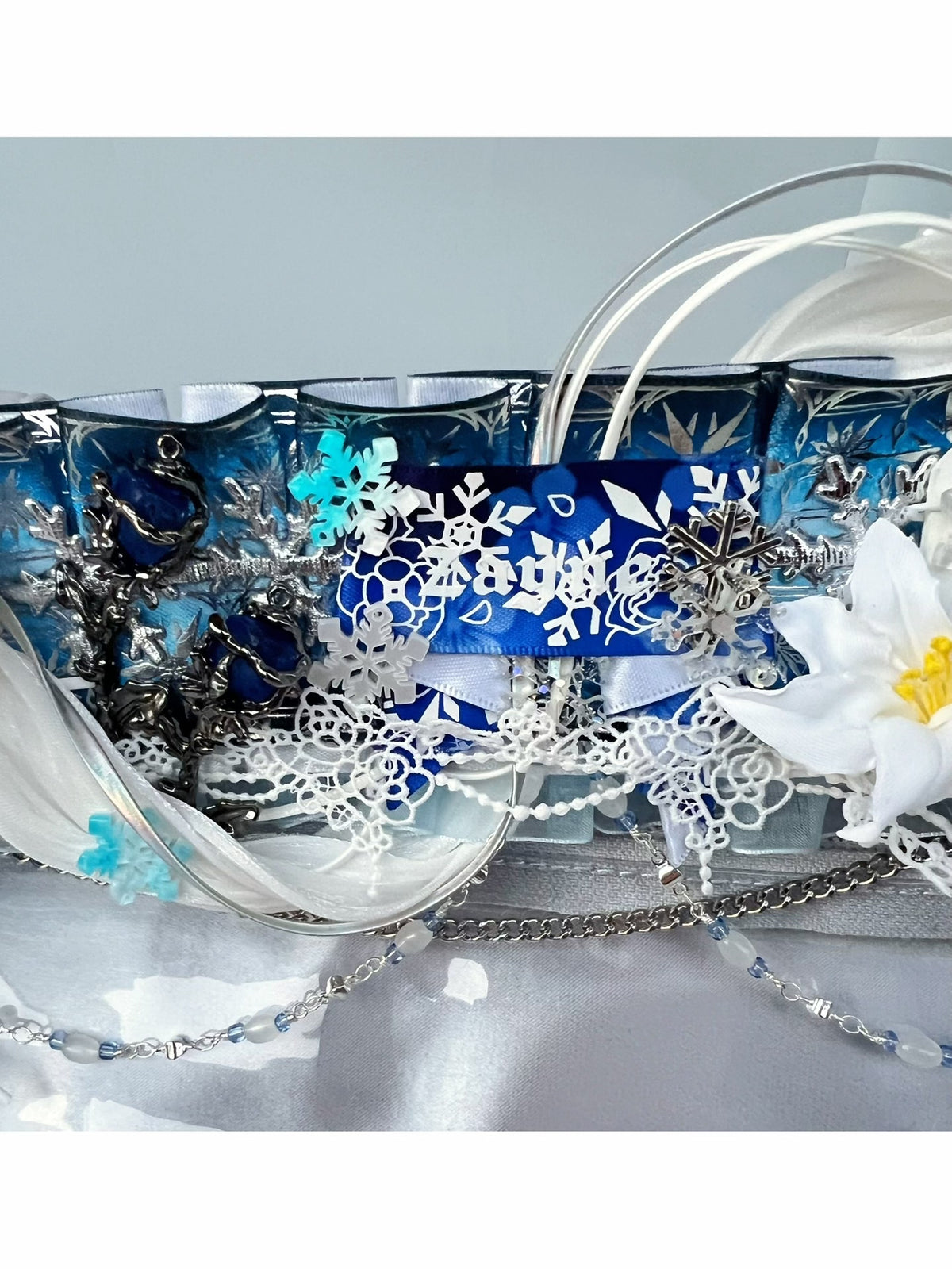 Blue Ribbon Bow Set for Bag