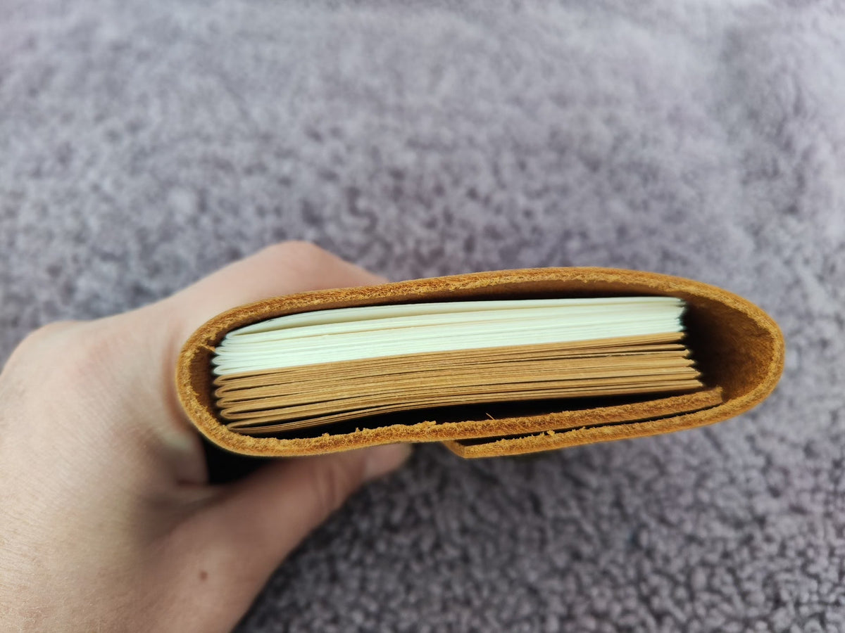 Vintage Leather Journal with Exposed Binding