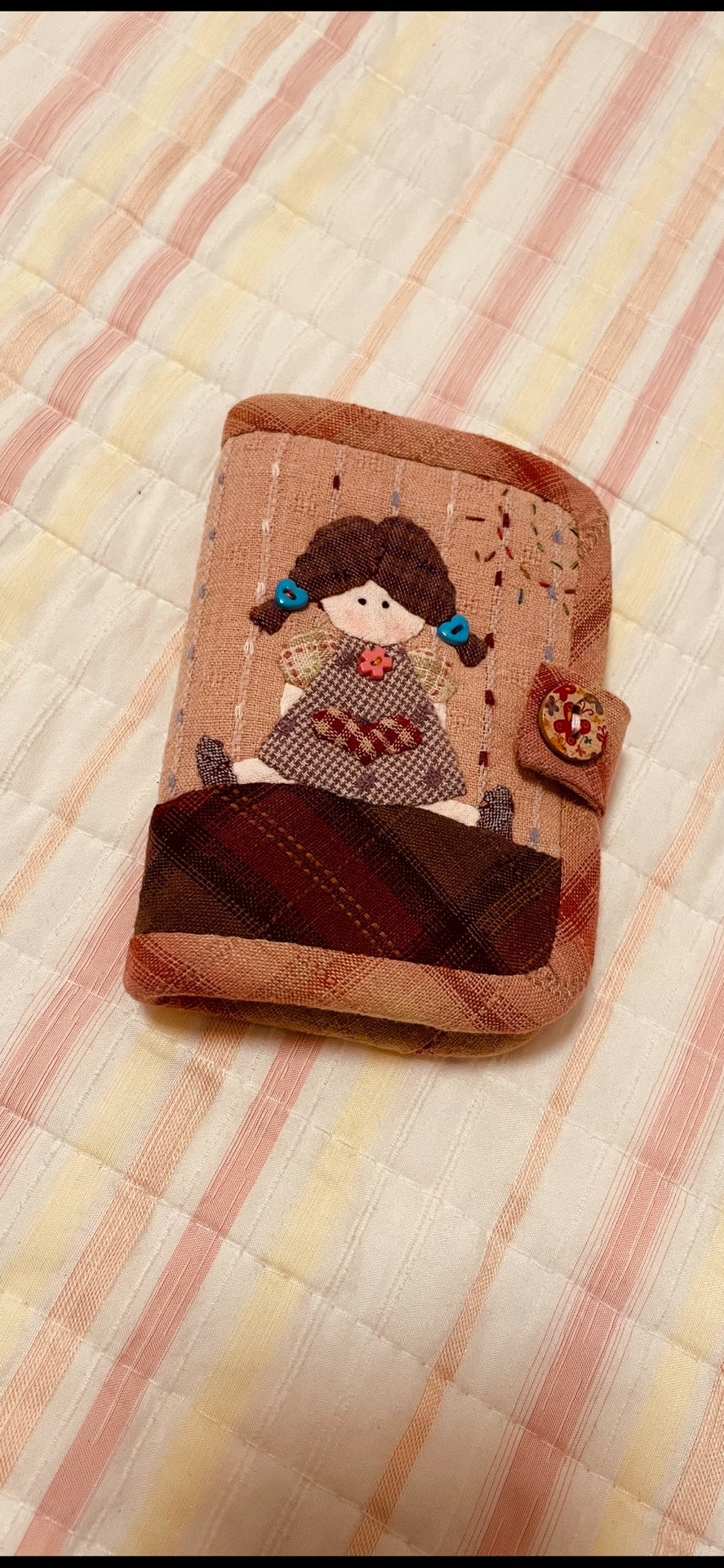 Handmade Yarn Dyed Fabric Card Holder