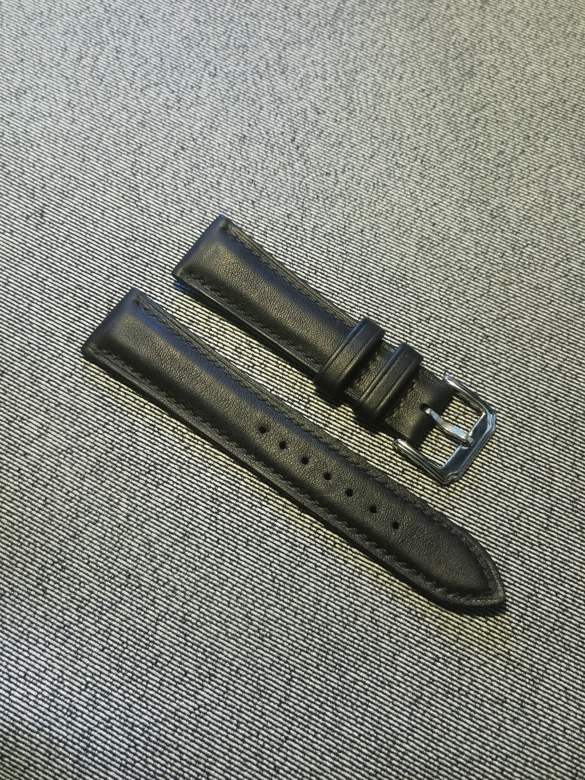 Black Leather Watch Strap Swift Cowhide