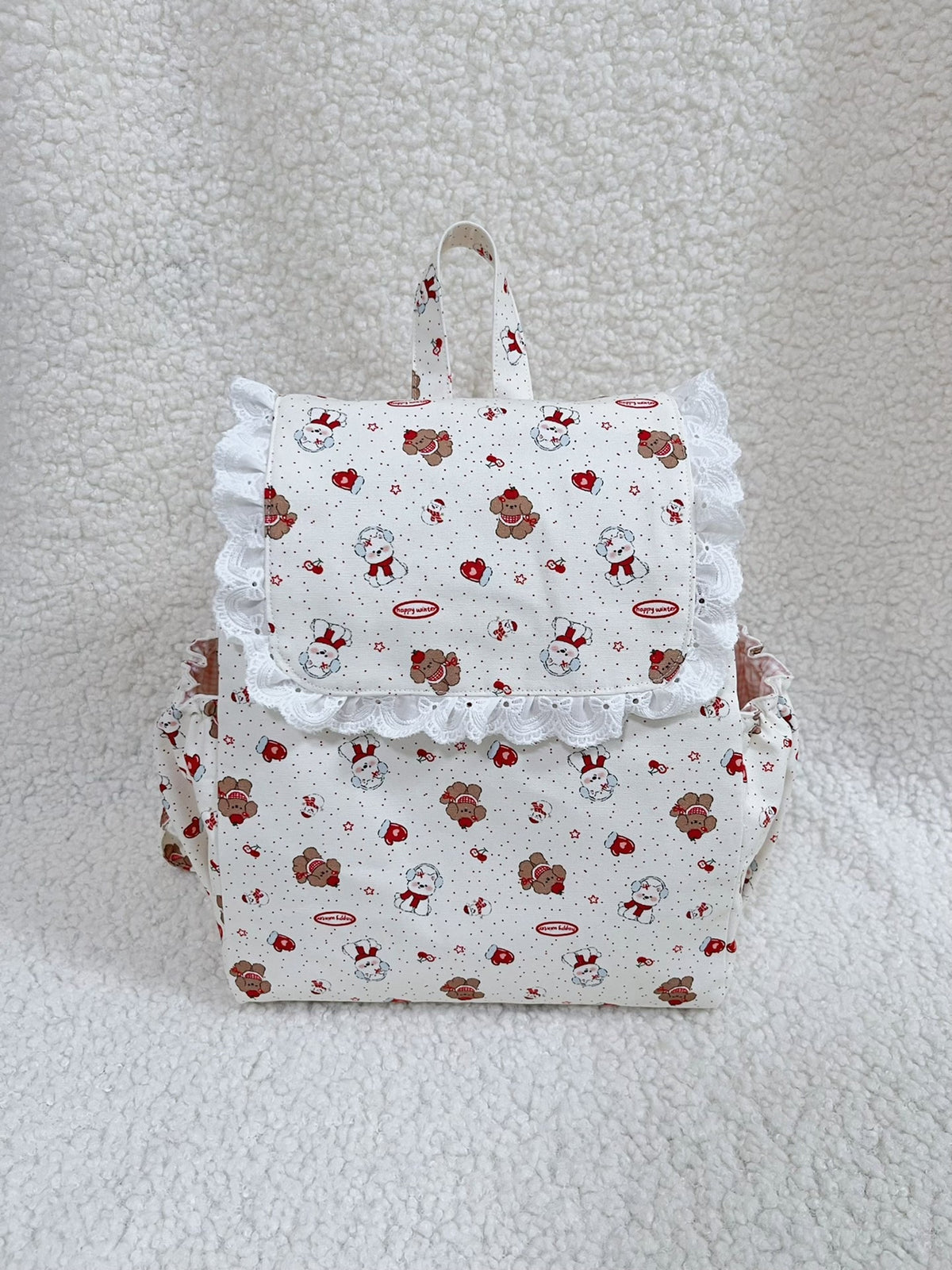 ハンドメイド コットンキャンバス ウェストハイランドテリア バックパック