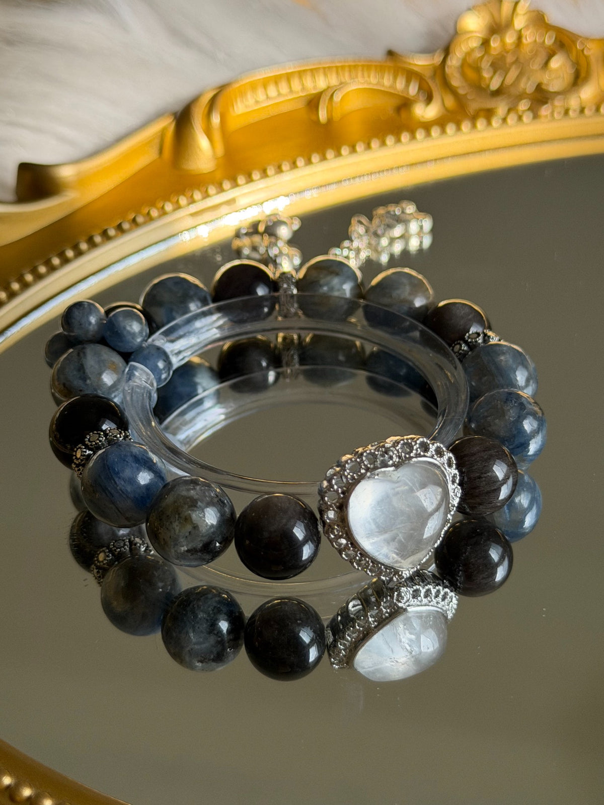 Natural Crystal Beaded Bracelet 12mm