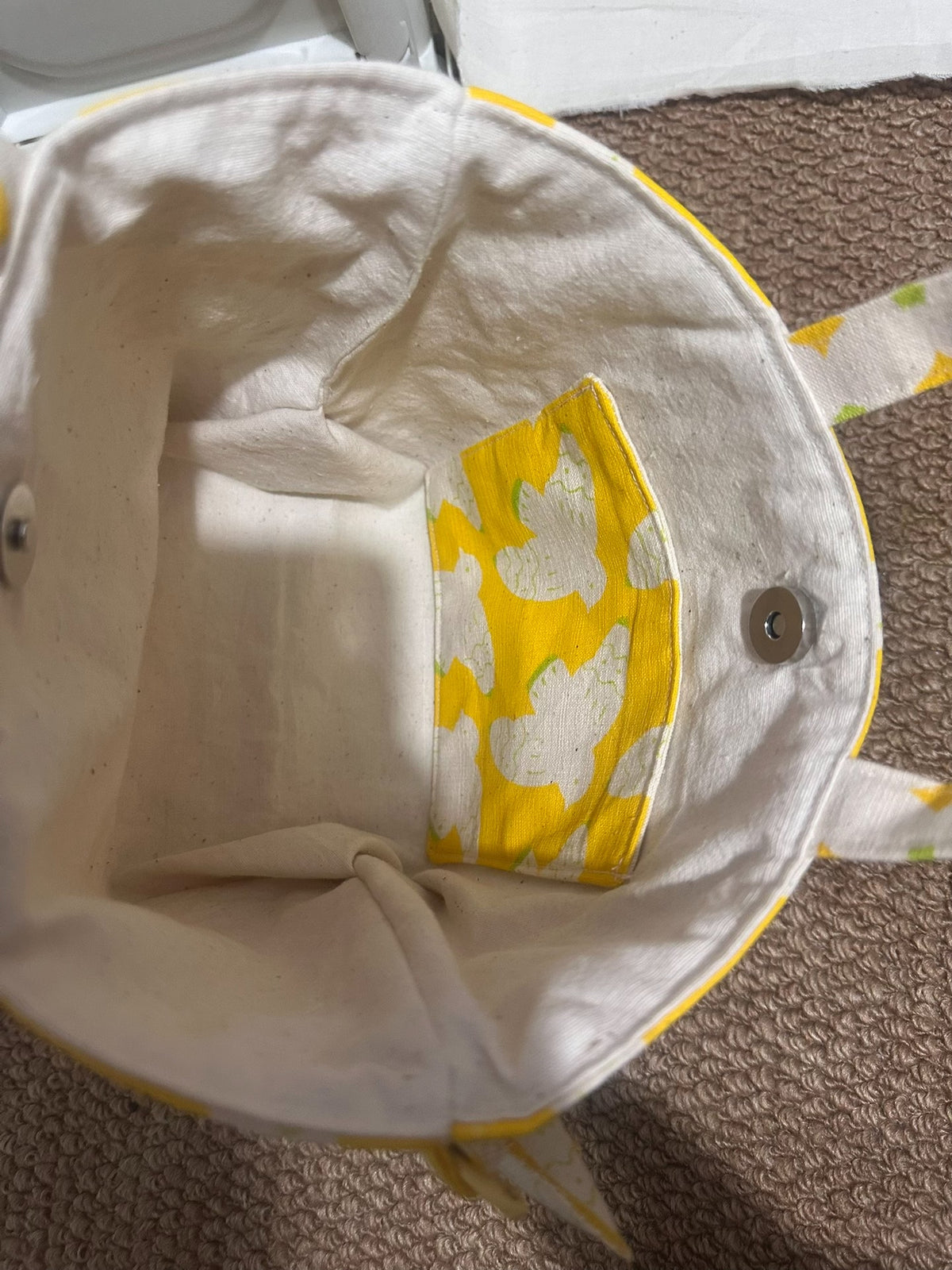 Handmade Lemon Bird Small Tote