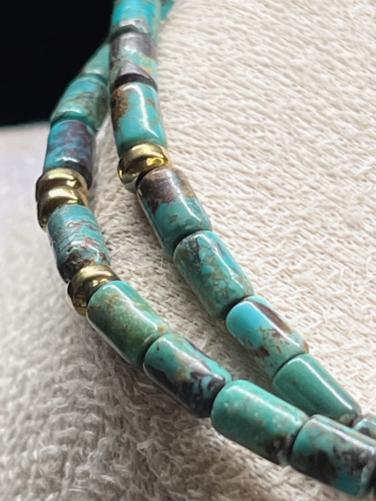 Turquoise Crystal Carved Reliquary Necklace