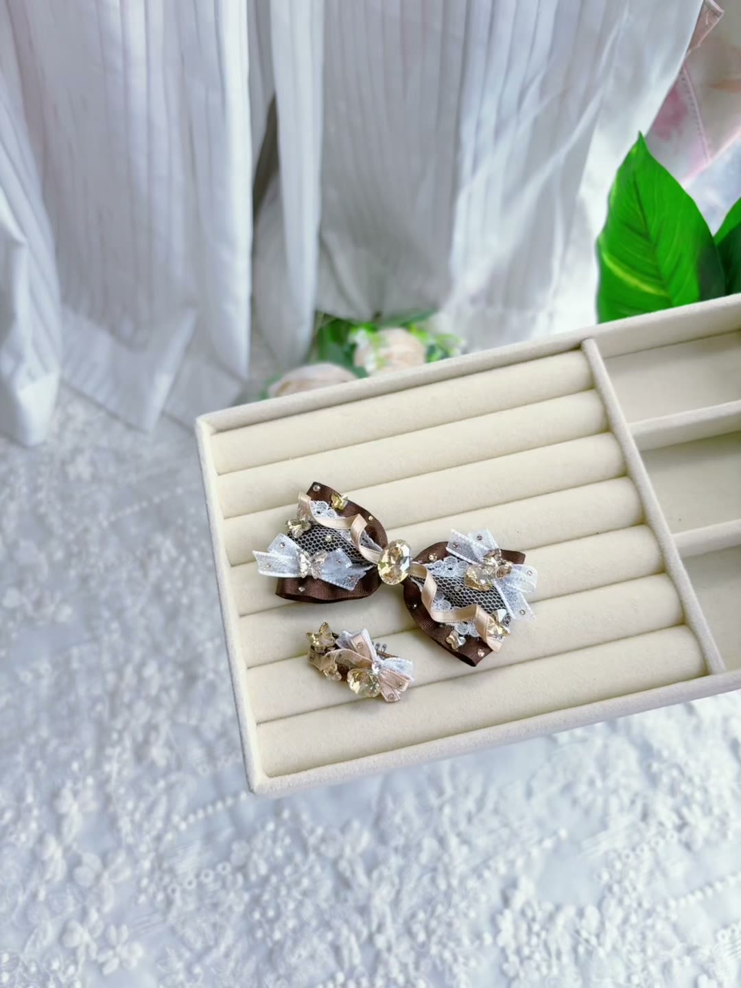 Conjunto de pinzas para mascotas Maillard Bridal hecho a mano