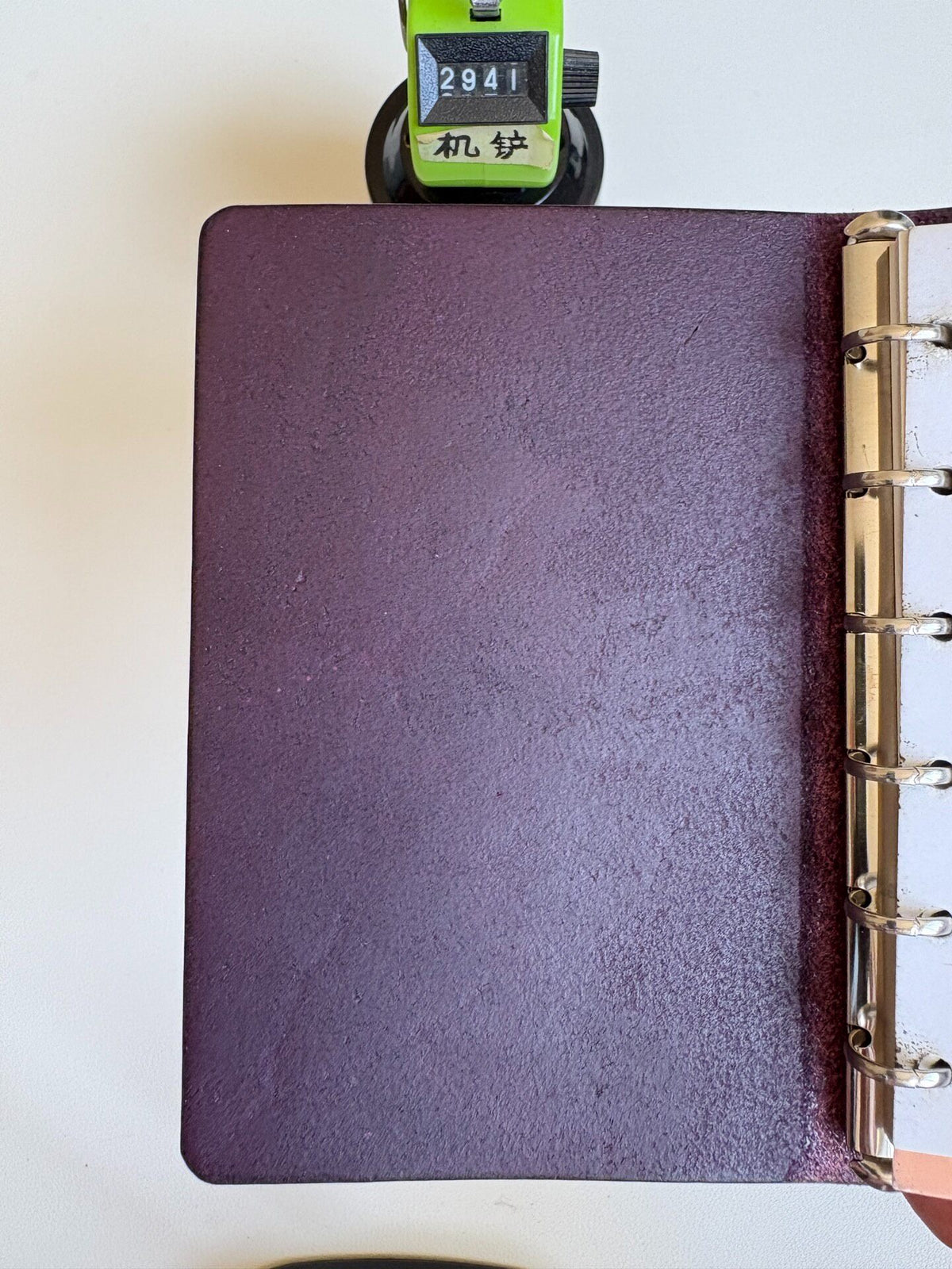 Handcrafted Purple Pueblo Leather A7 Ring Binder