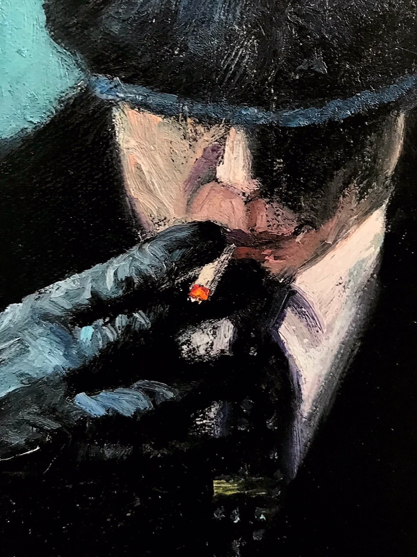 Tommy Shelby Micro-Spray Print, 30x30cm Framed Portrait