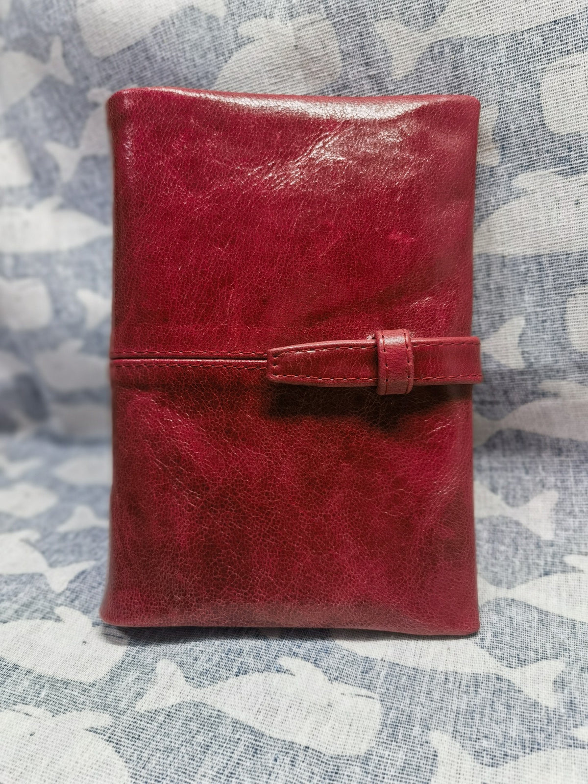 Wine Red Oiled Wax Sheepskin A6 Journal Cover