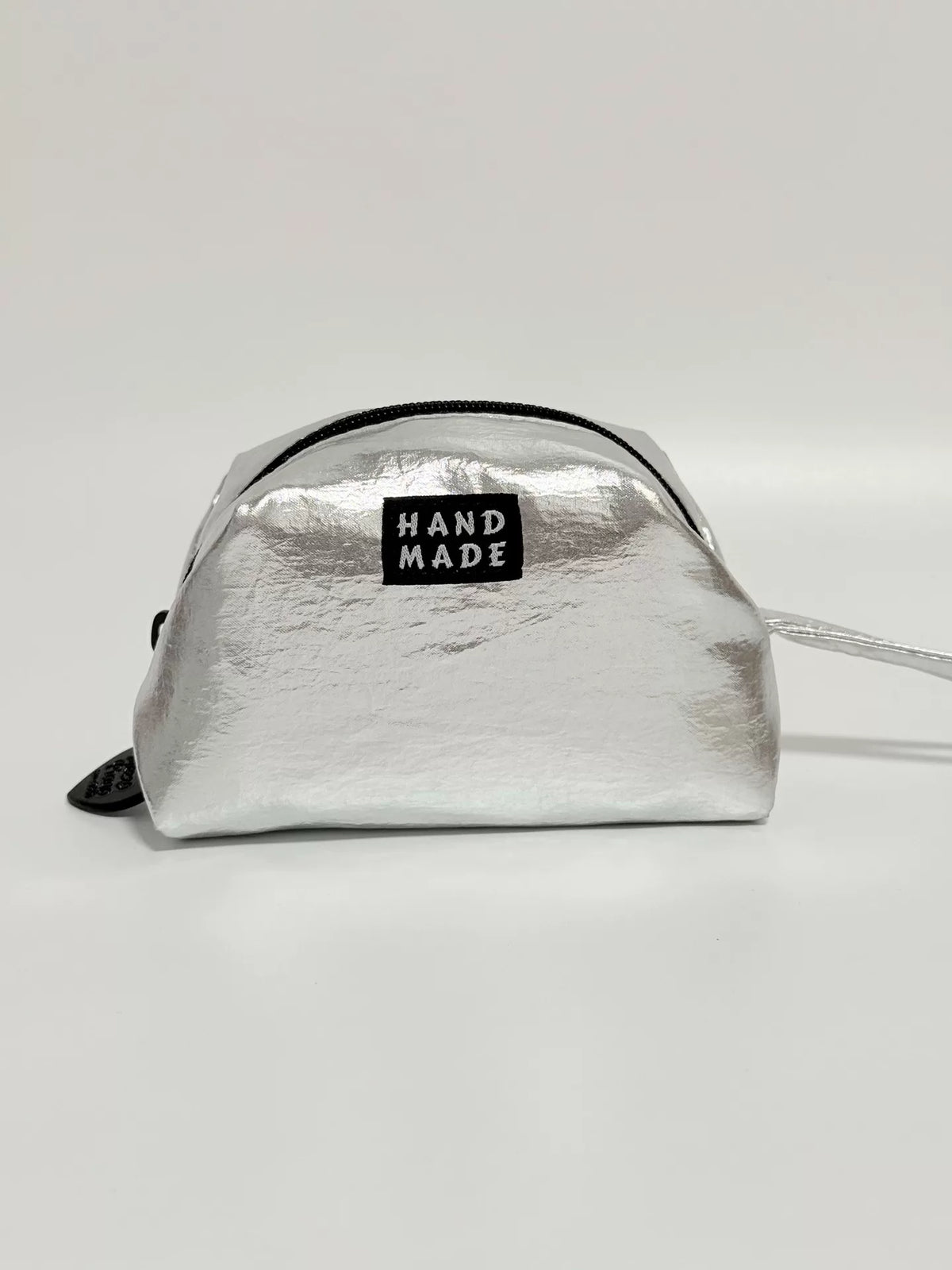 Pochethette zippée matelassée argent métallisé