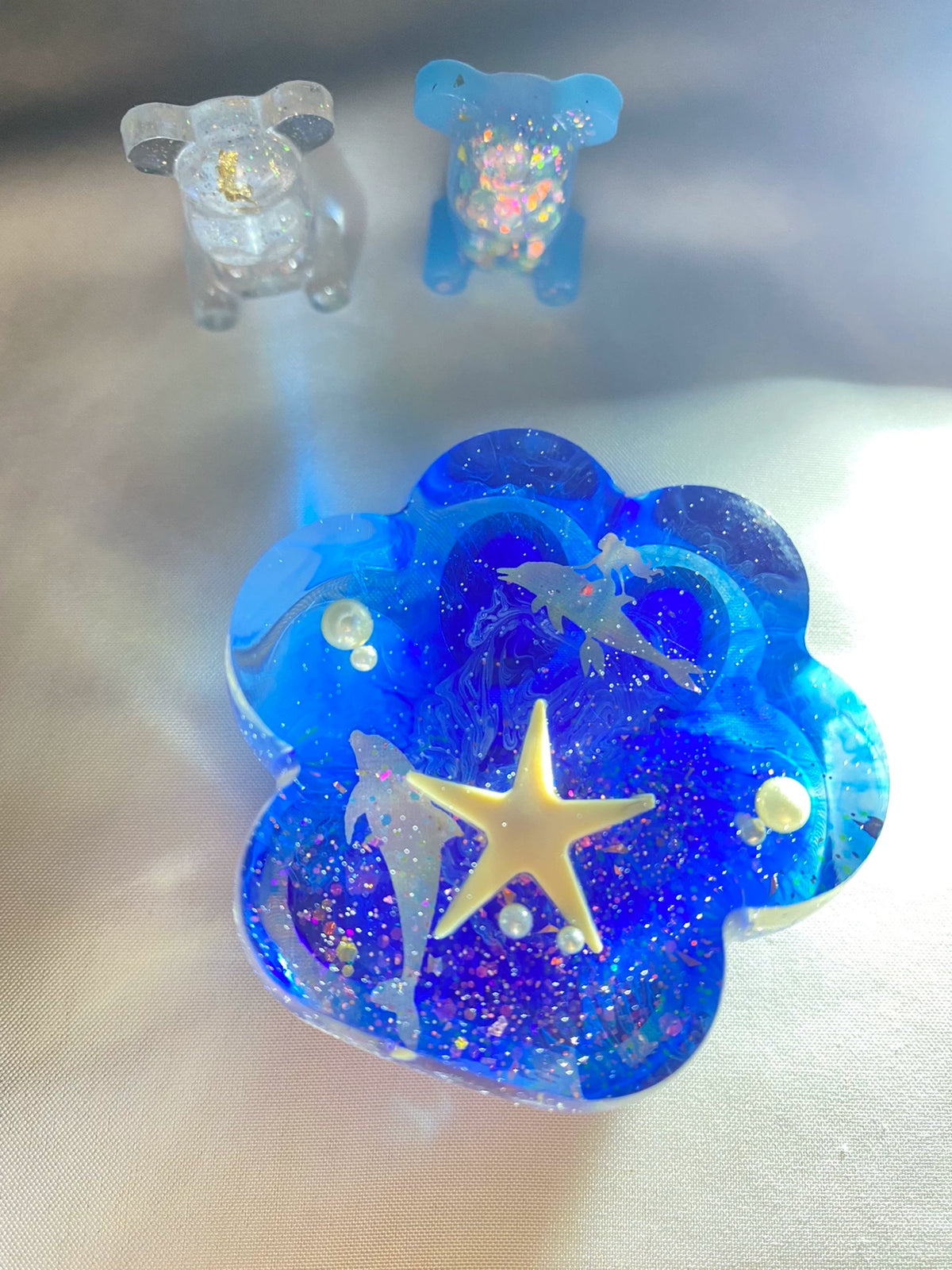 Ocean Theme Cat Paw Charm Glossy