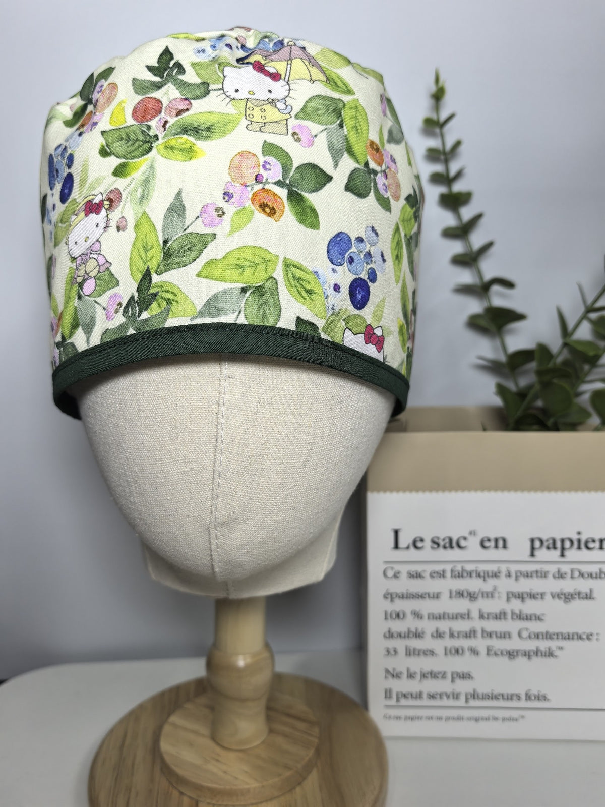 Hello Kitty Cotton Scrub Cap Floral Print