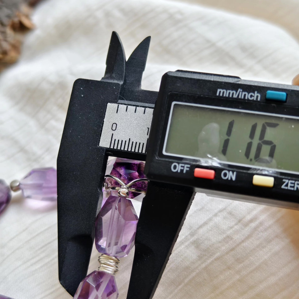 Purple Super Seven Silver Bracelet with Amethyst