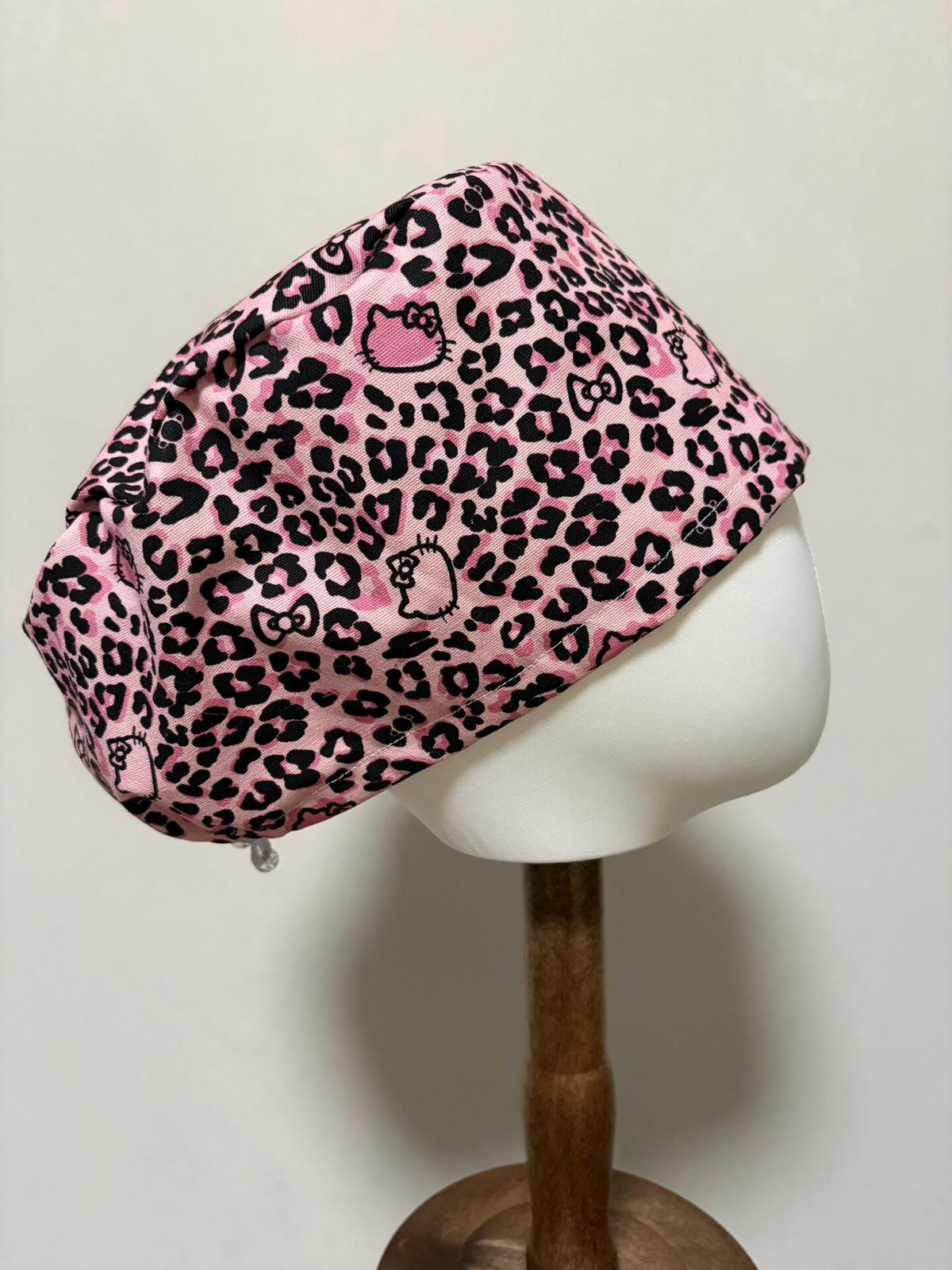 Pink Kitty Cotton Canvas Surgical Cap