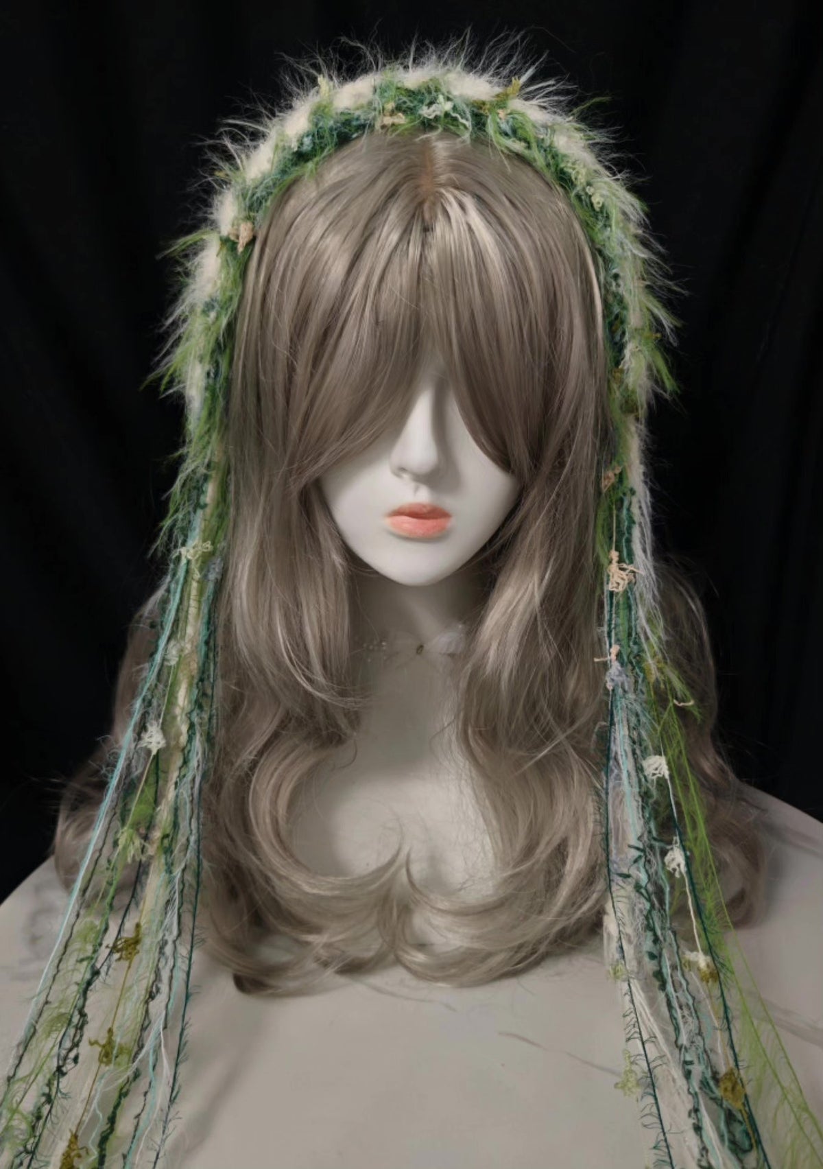 Green Botanical Embroidered Headband