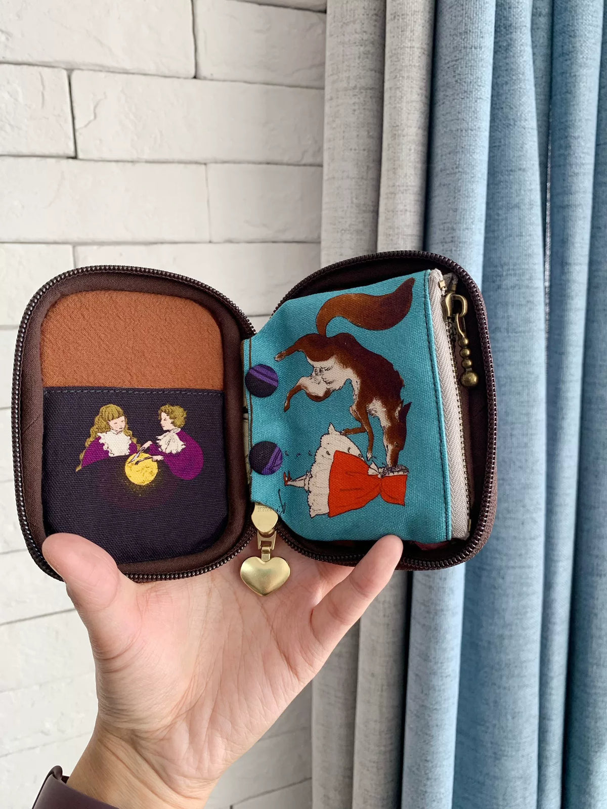 Oxford-Gewebe-Tasche mit Rundum-Reißverschluss