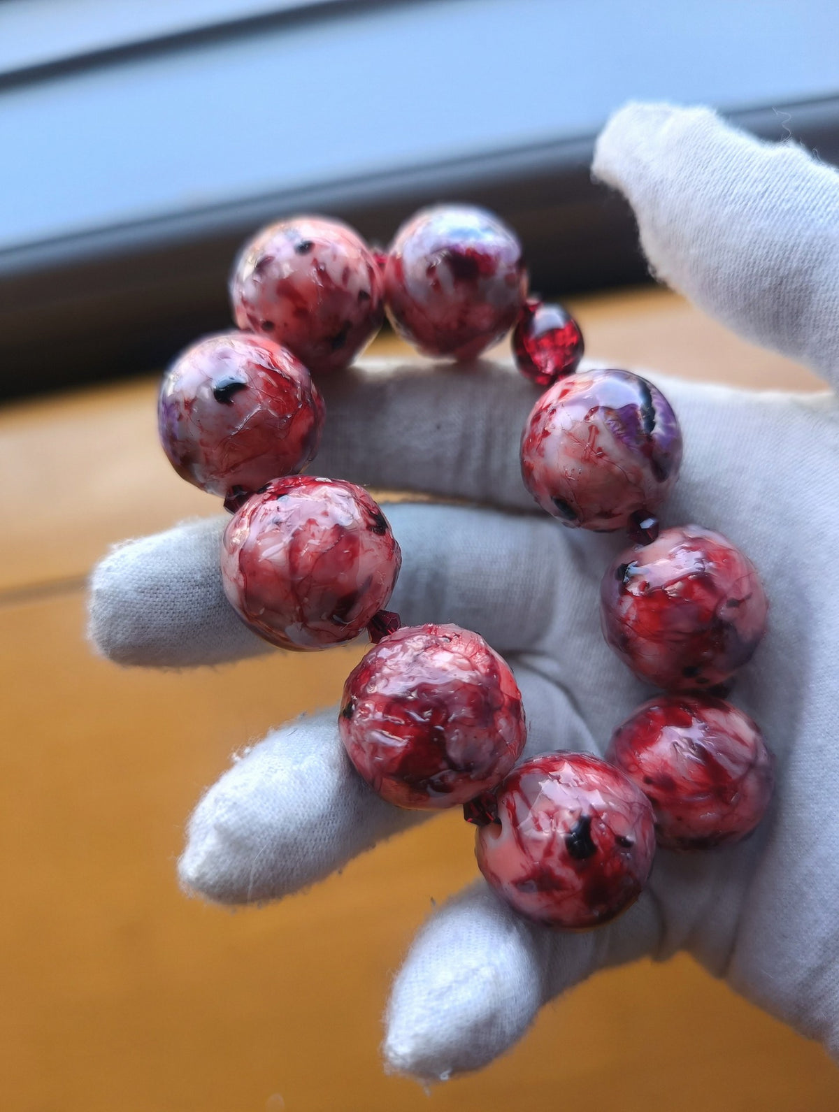 Cthulhu Eyeball Resin Bead Bracelet