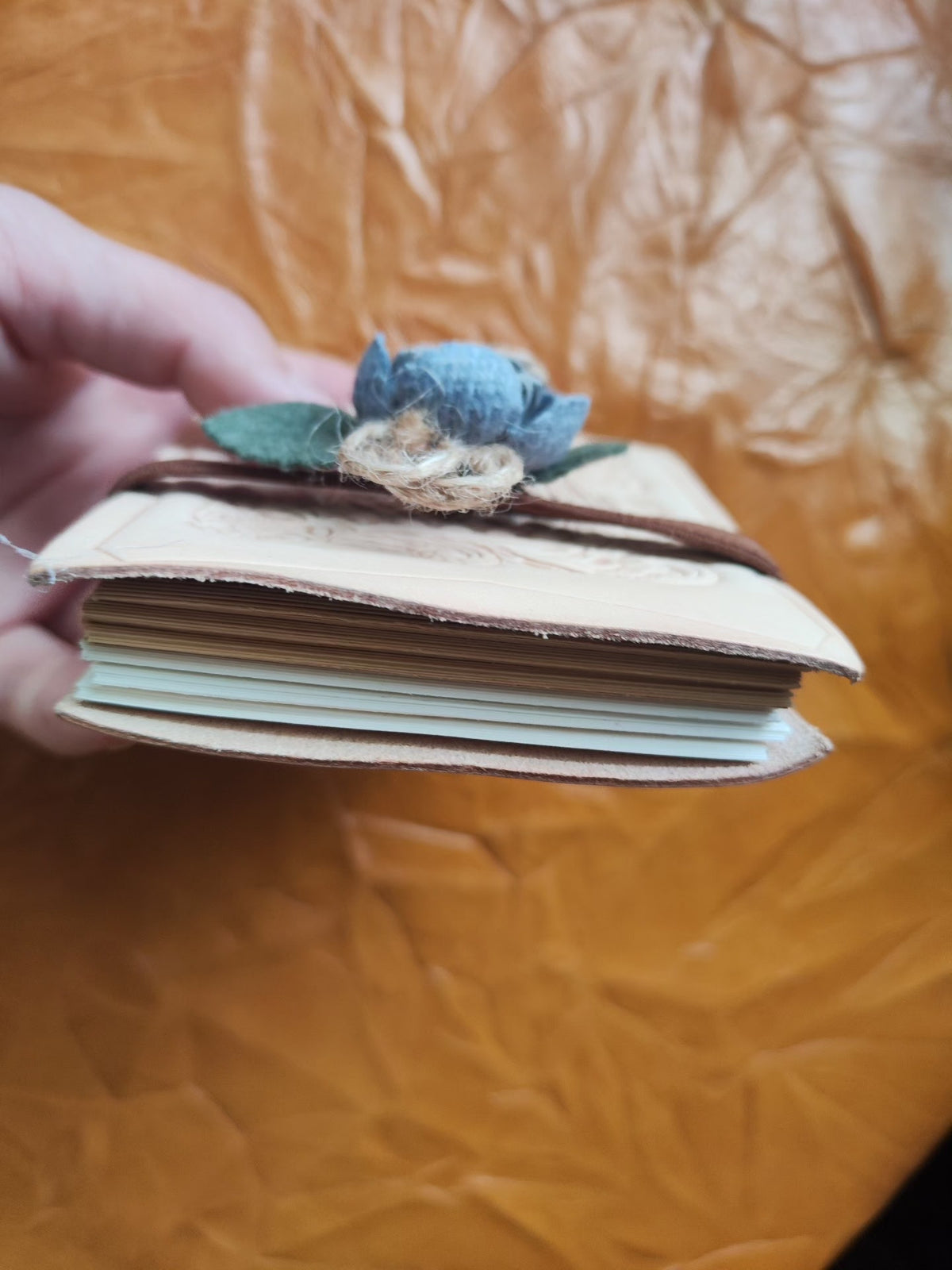 Handcrafted Leather Notebook with Embossed Cover