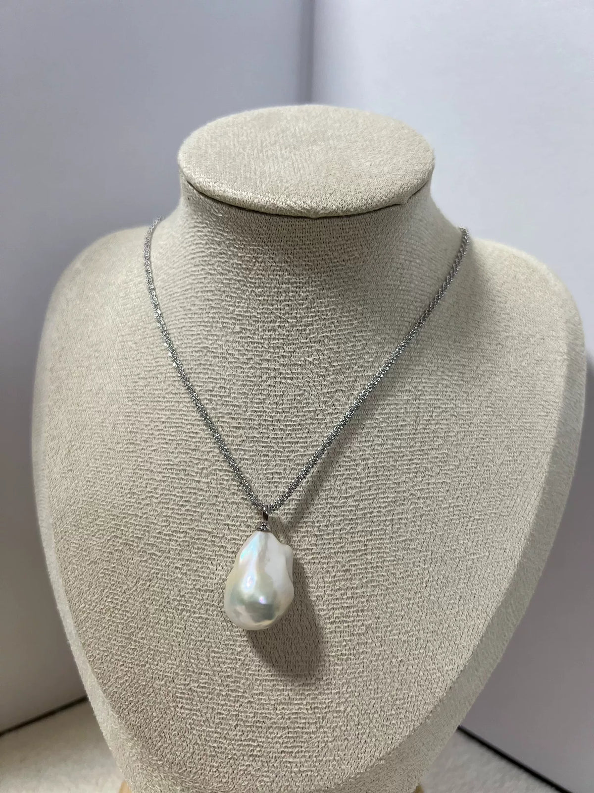 Conjunto de collar de perlas barrocas 4-5mm agua dulce