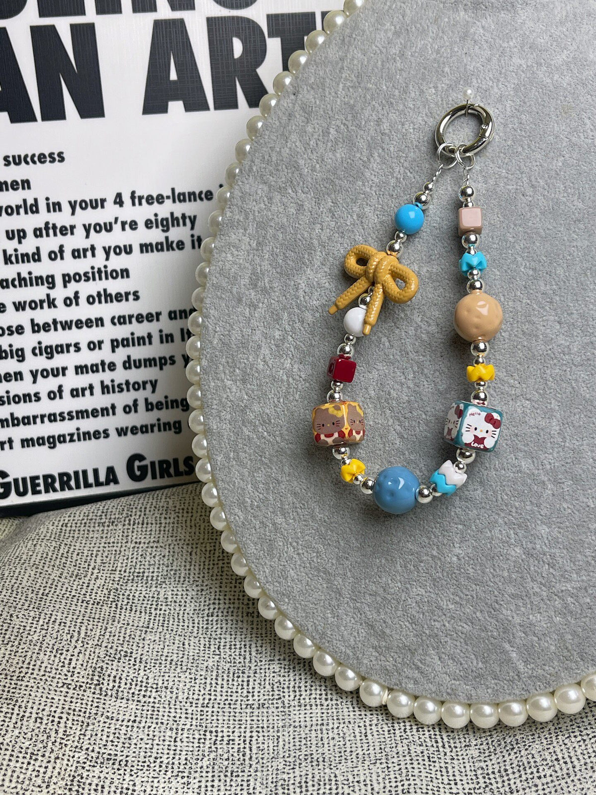 Handmade Cartoon Beaded Phone Chain