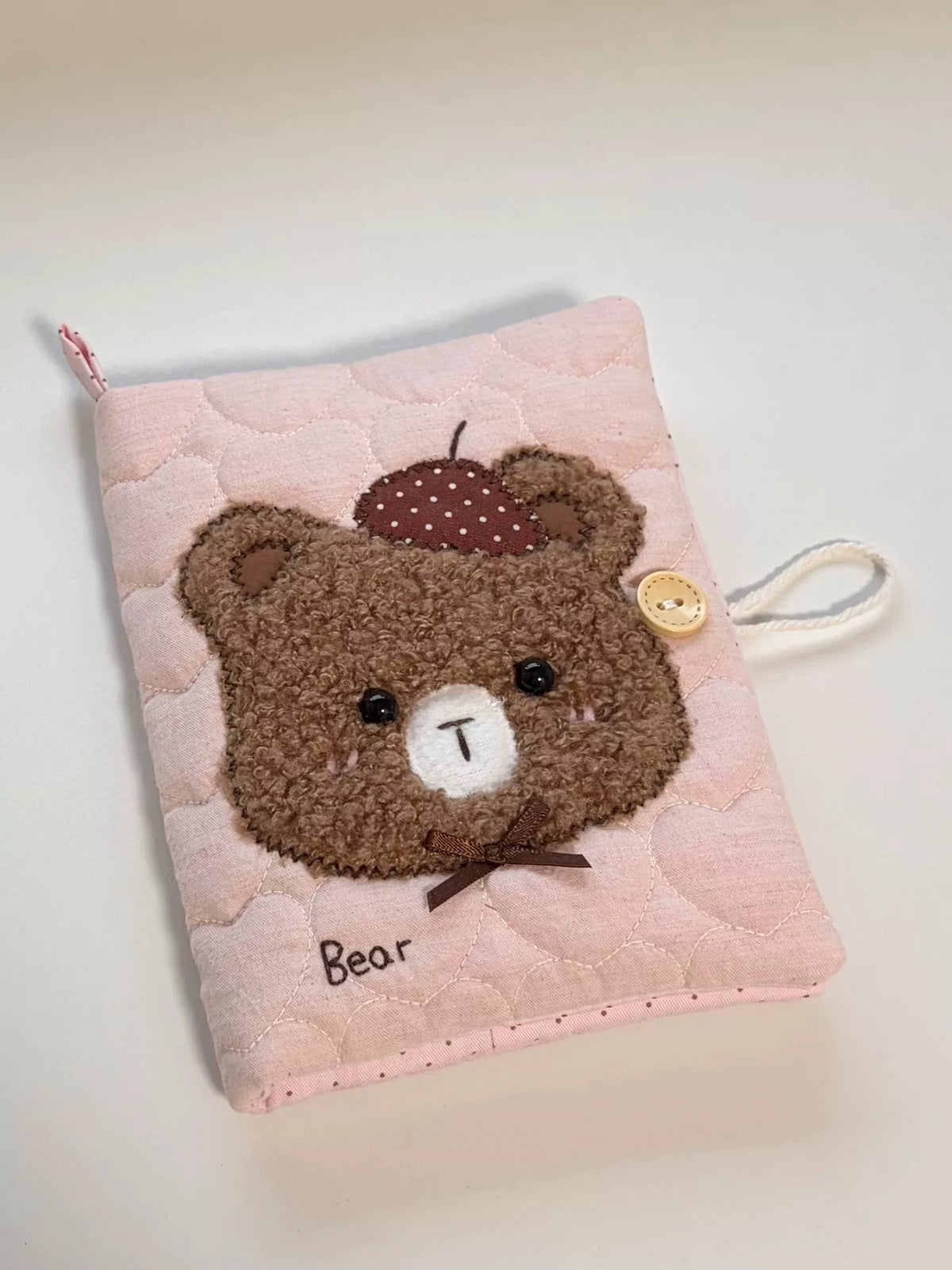 Gesteppte A6 Teddybären-Buchhülle