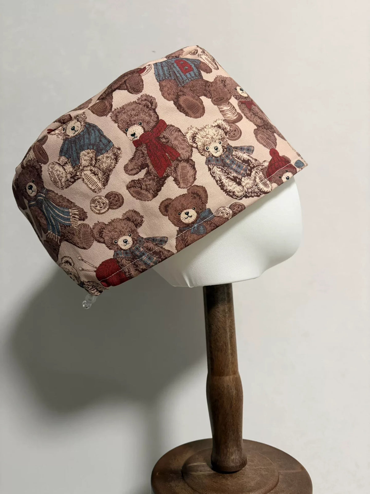 Khaki-Teddybär-Operationshaube aus Baumwoll-Canvas