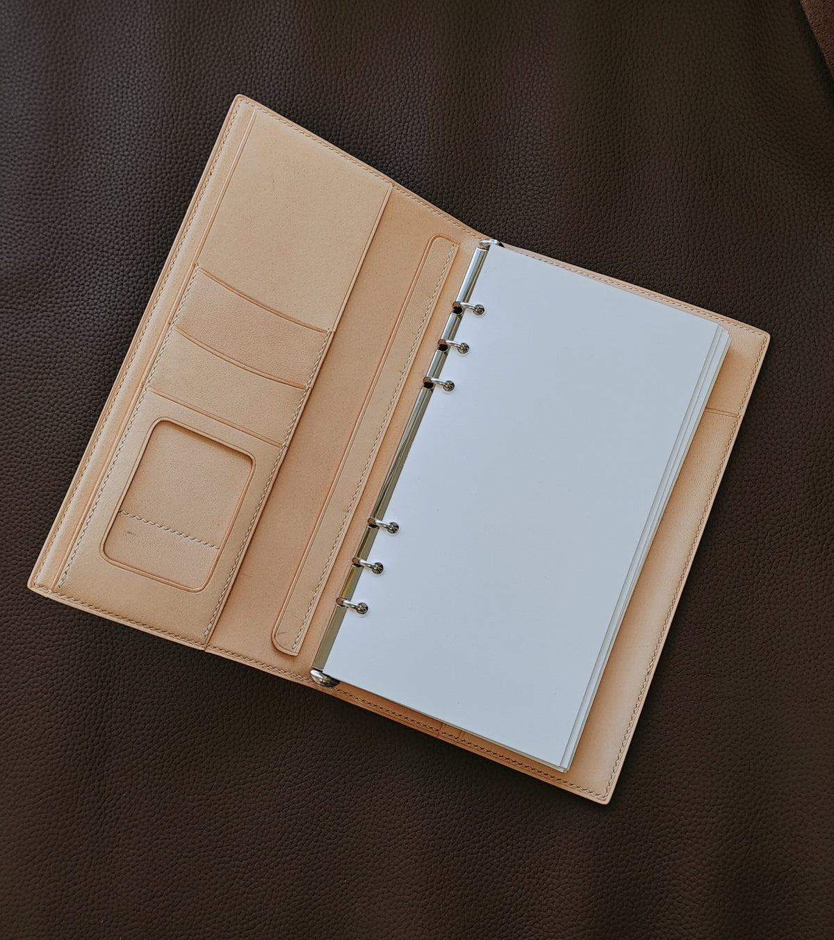 Leather Binder Cover with Six Ring Mechanism