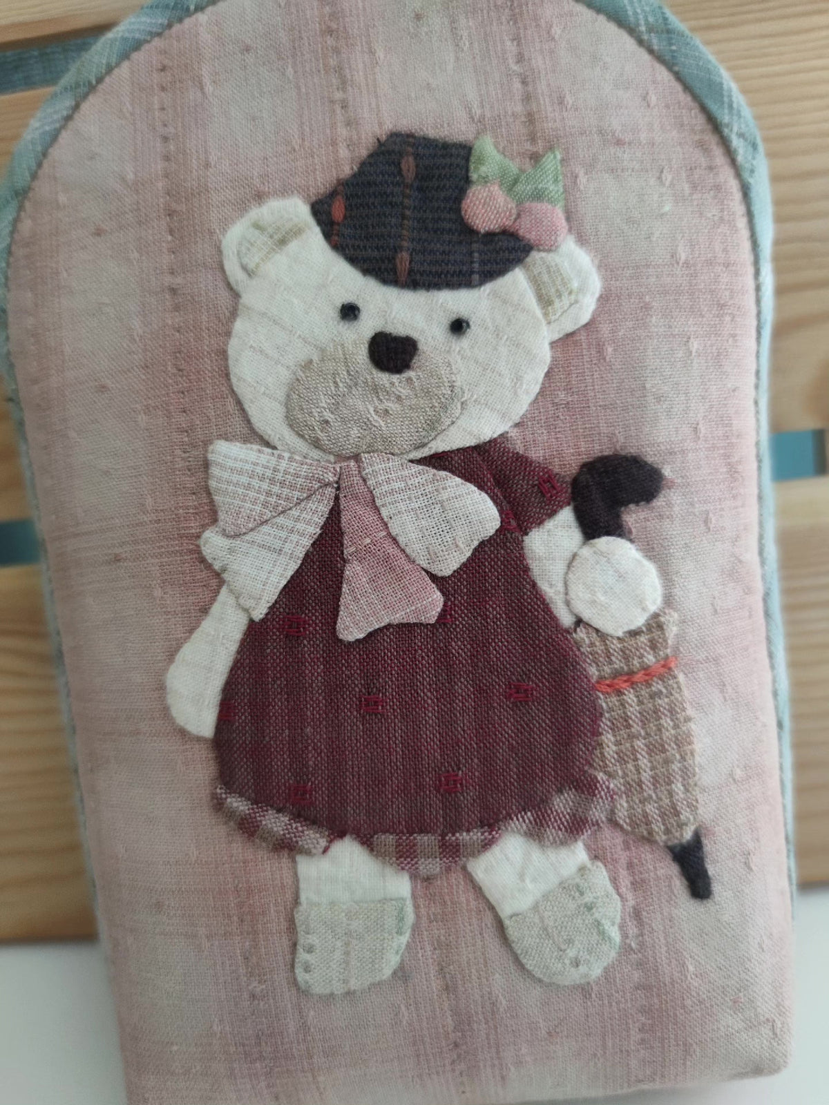 Handmade Bear Patchwork Crossbody Phone Bag