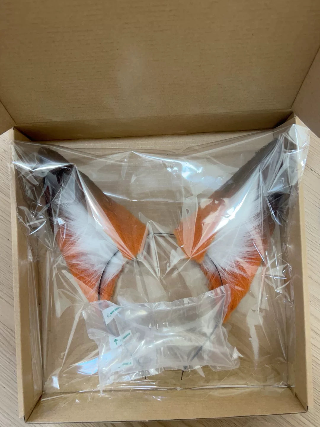 Conjunto de Cosplay de Orelhas e Cauda de Raposa Laranja