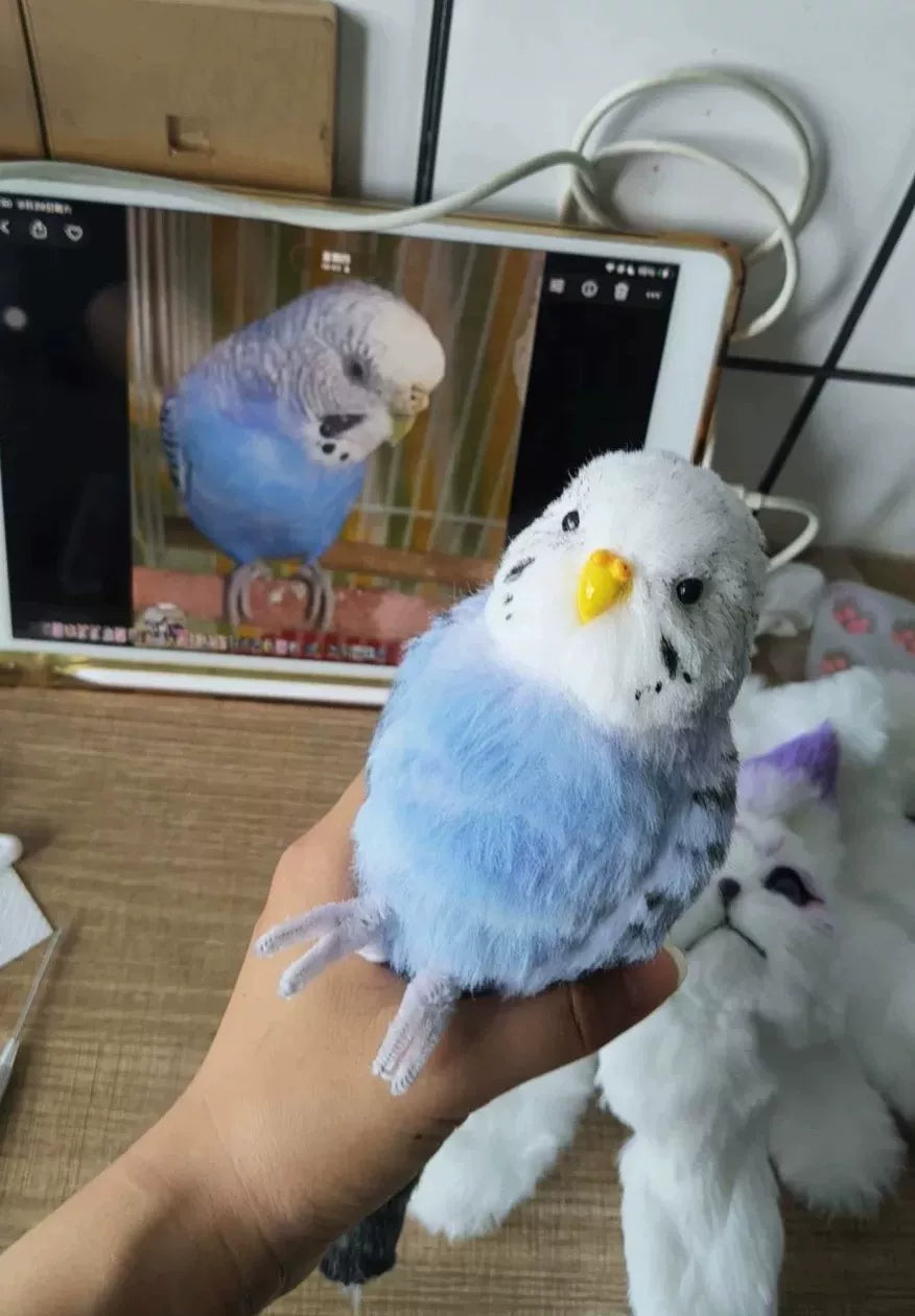 ハンドメイド パイプクリーナー インセイインコのぬいぐるみ
