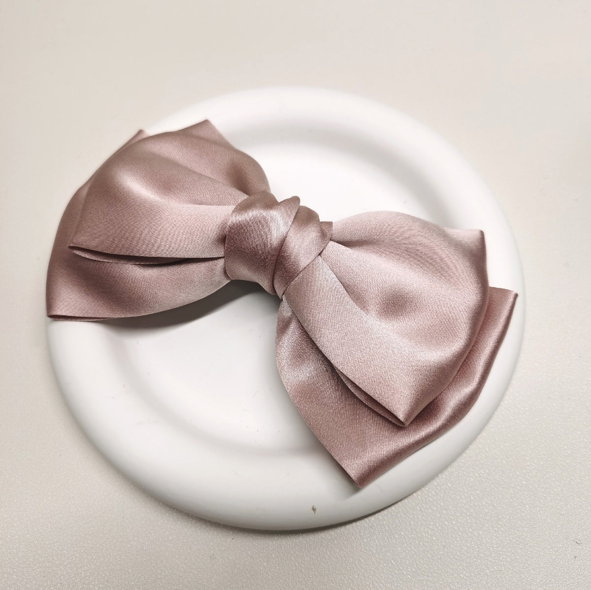 Pure Silk Double Layer Bow Hair Clip