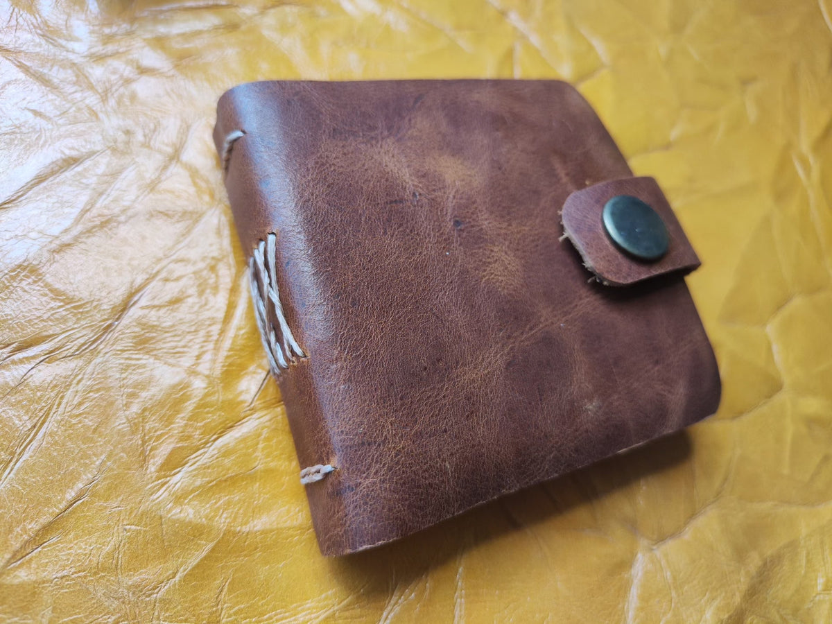 Handcrafted Leather Notebook with Kraft Paper Pages