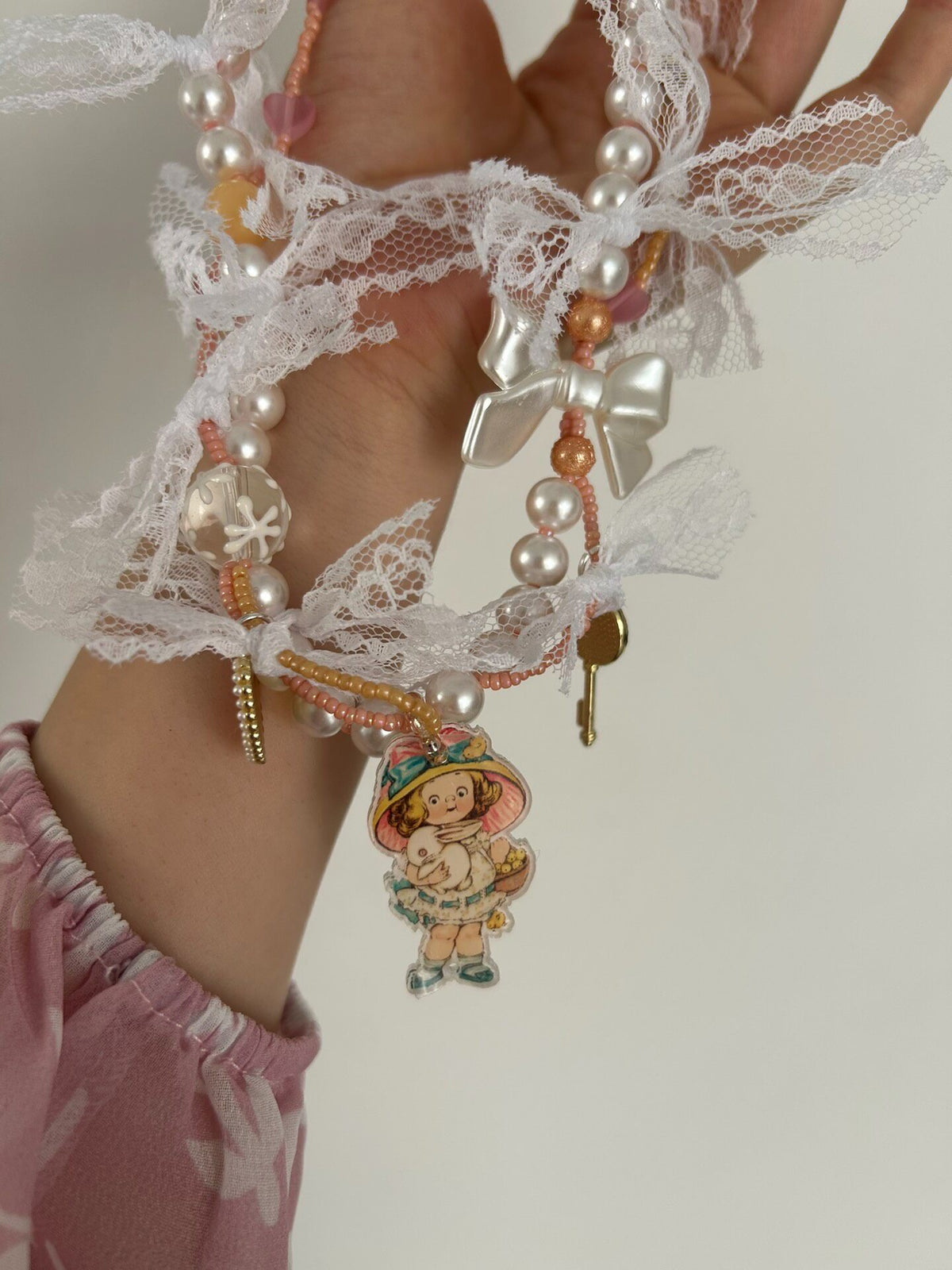 Vintage Beaded Collar Necklace with Czech Beads