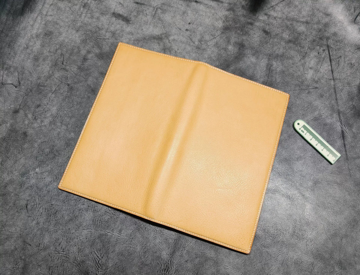 Couverture de carnet à feuilles mobiles A5 - 13 anneaux cuir fauve