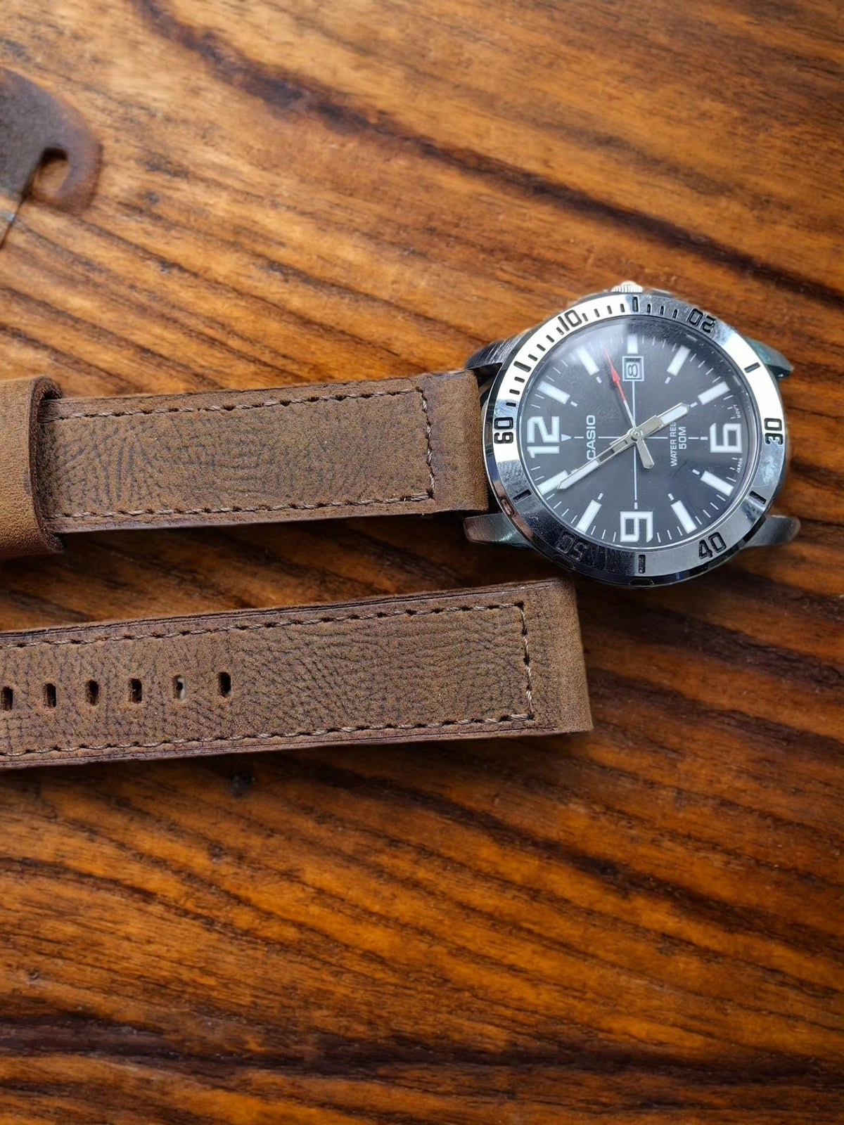 Handmade Crazy Horse Leather Watch Strap 22mm
