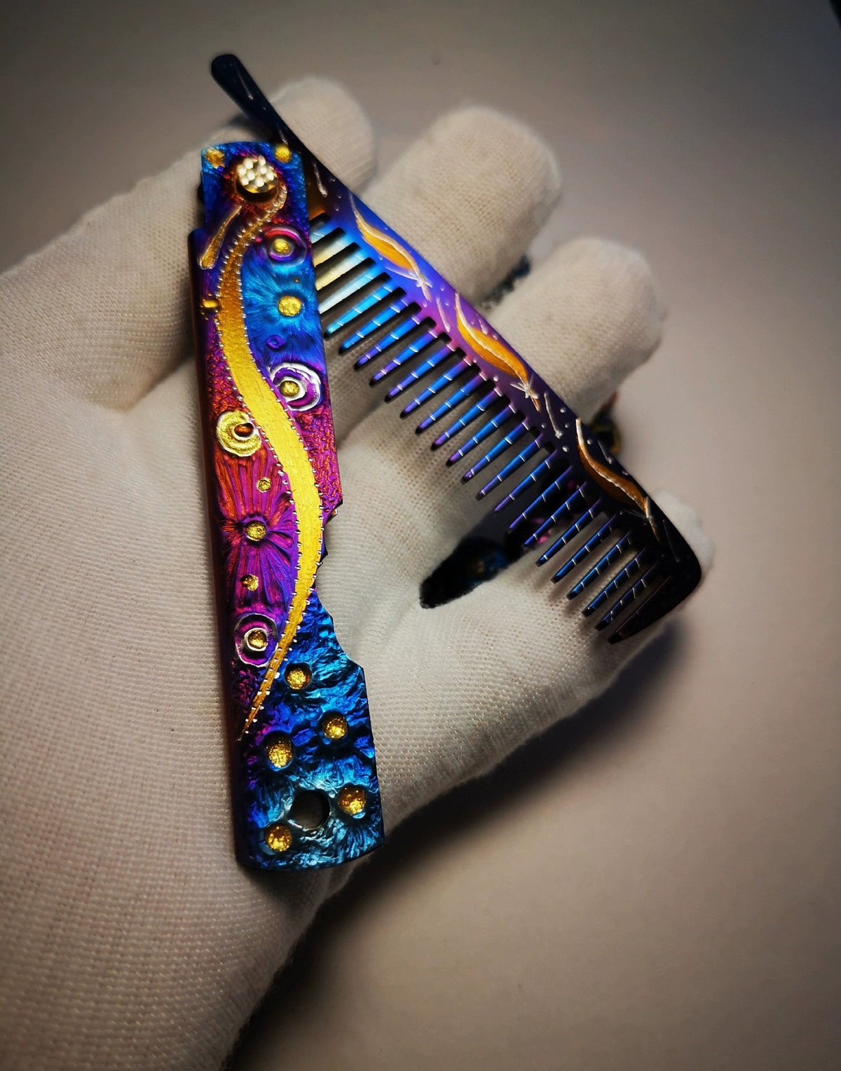 Titanium Alloy Folding Pocket Comb