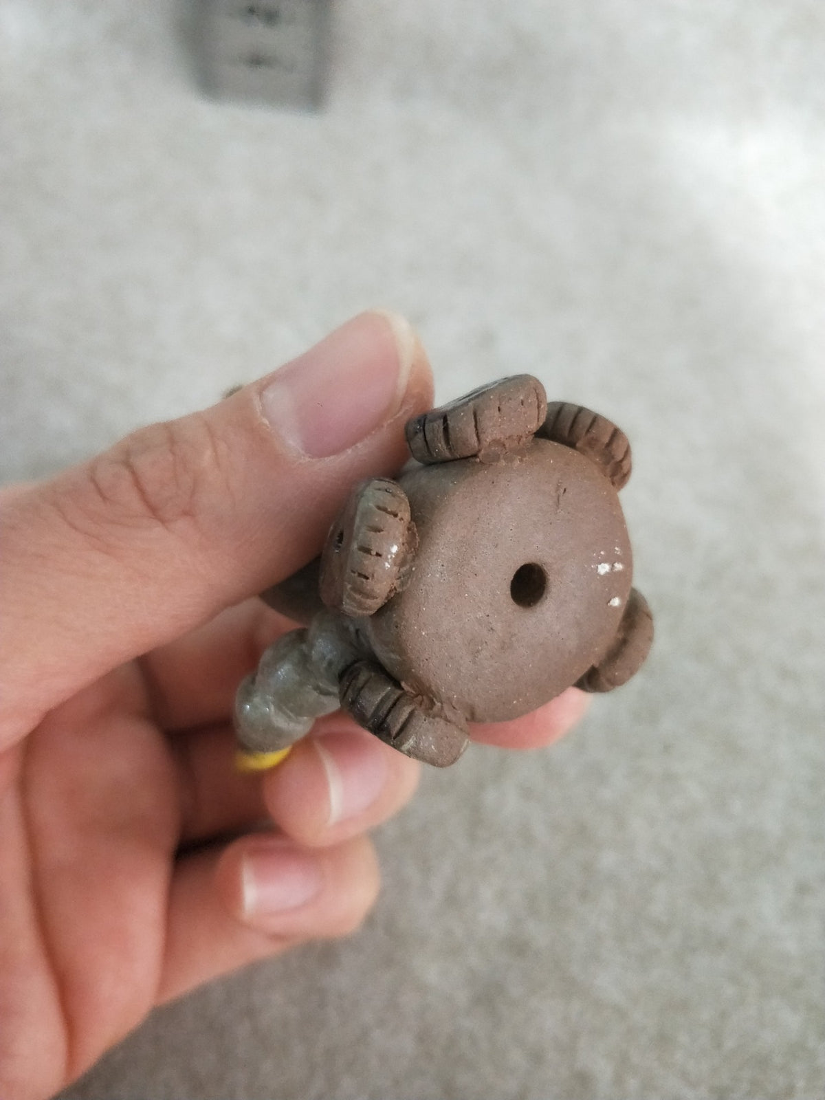 Ceramic Robot Figurine One Eyed Design