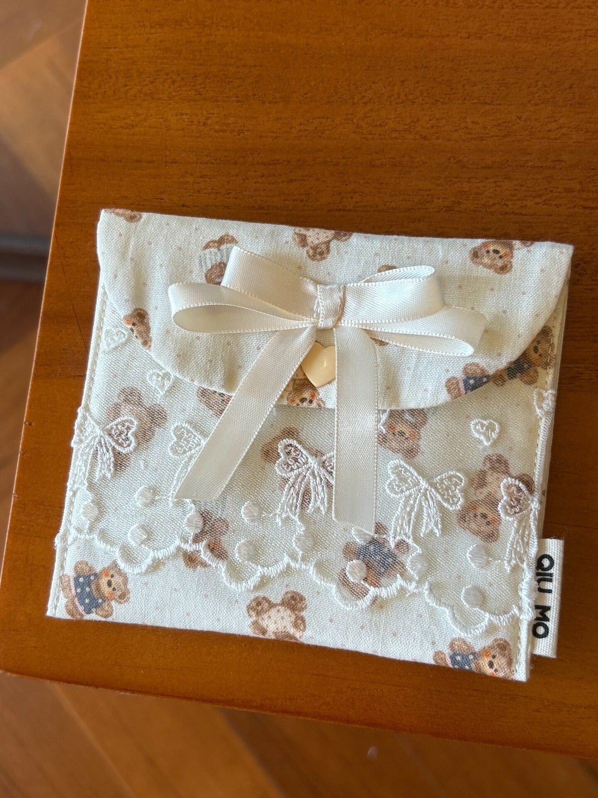Handmade Bear Lace Card Coin Pouch Set