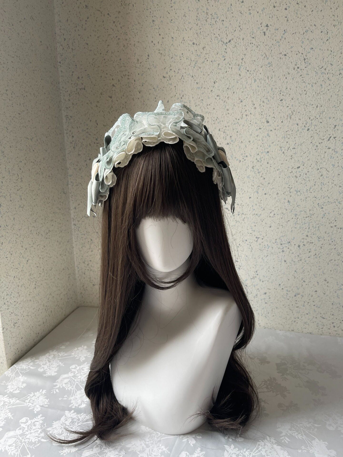 Handmade Lolita Green Lace Headband