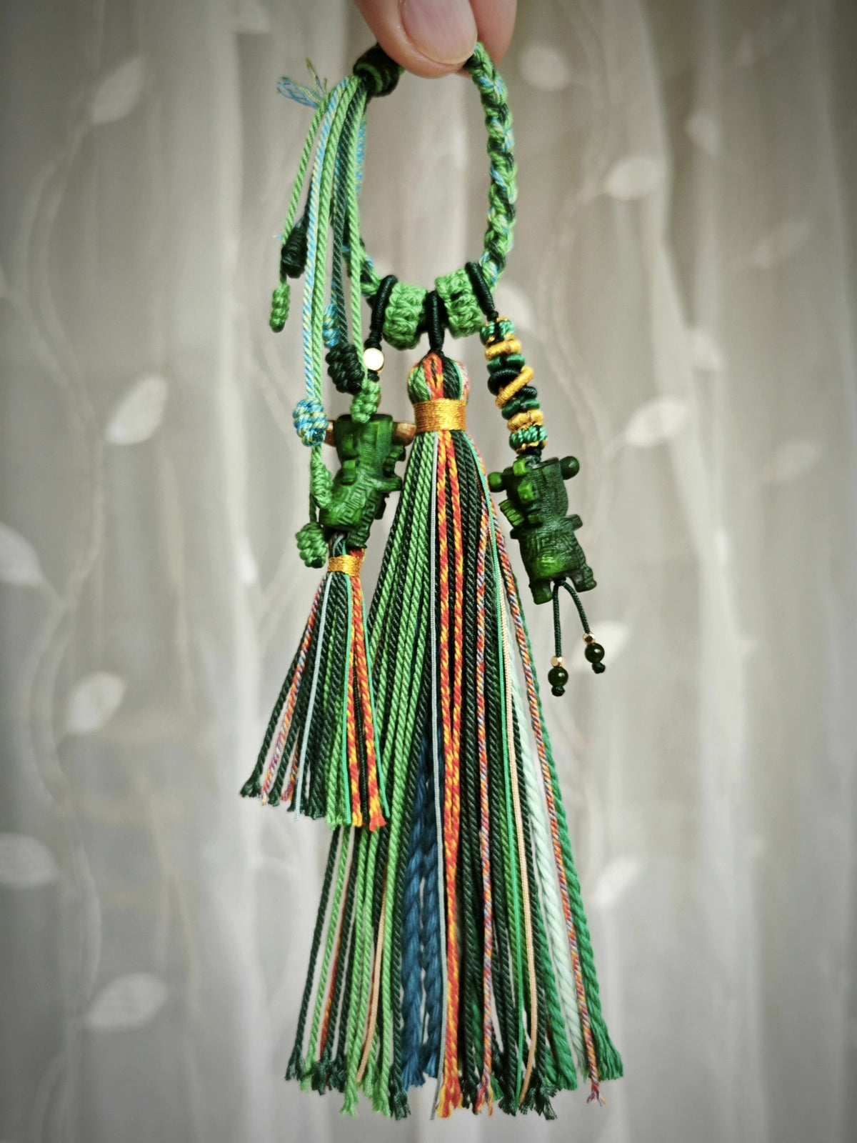 Braided Cord Boundary Beast Tassel Keychain
